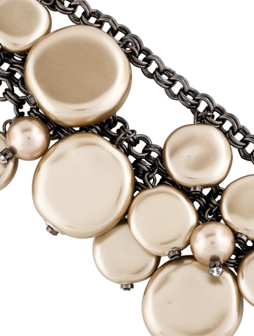 St. John Faux Pearl & Crystal Multistrand Bracelet