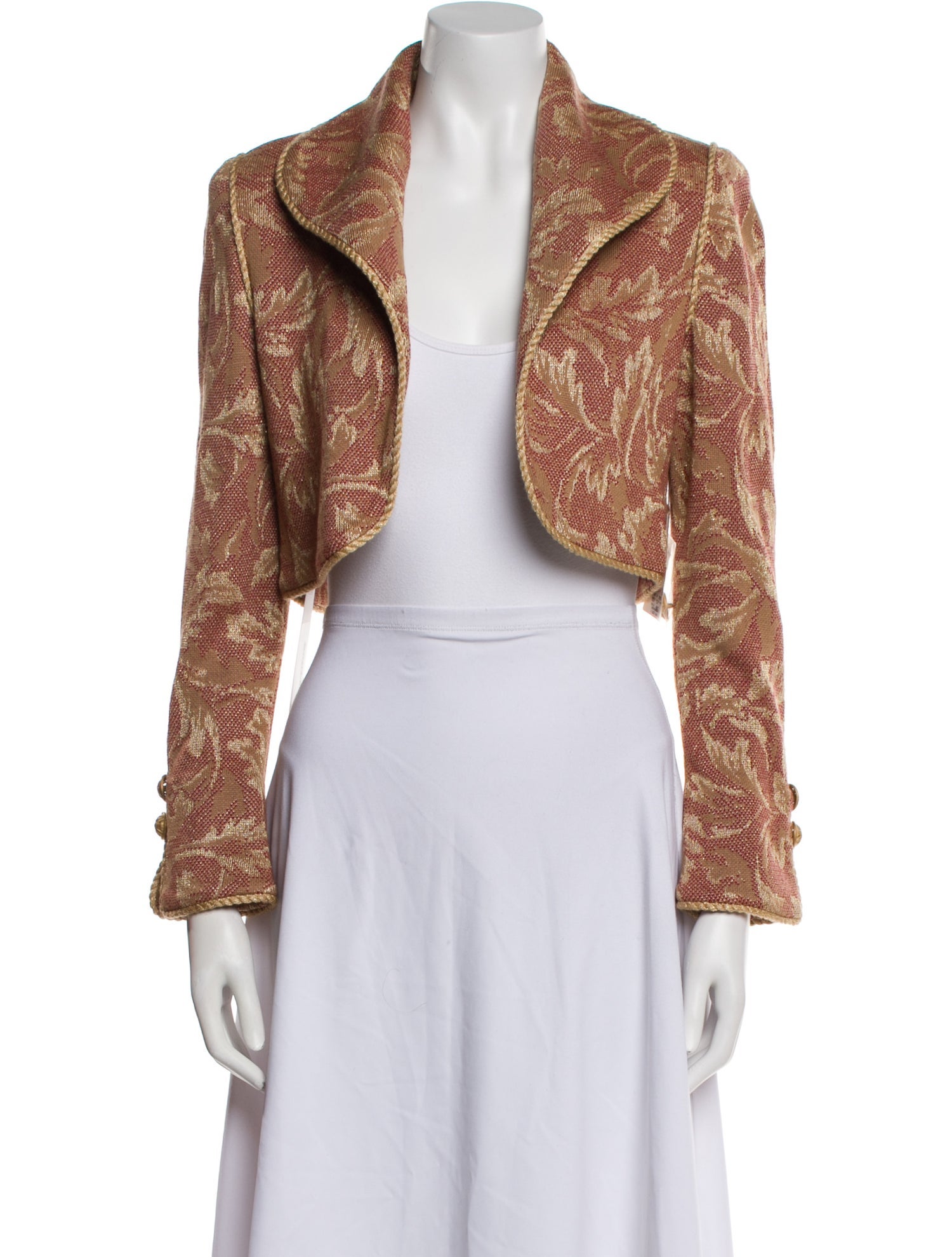 St. John Wool Printed Bolero w/ Tags