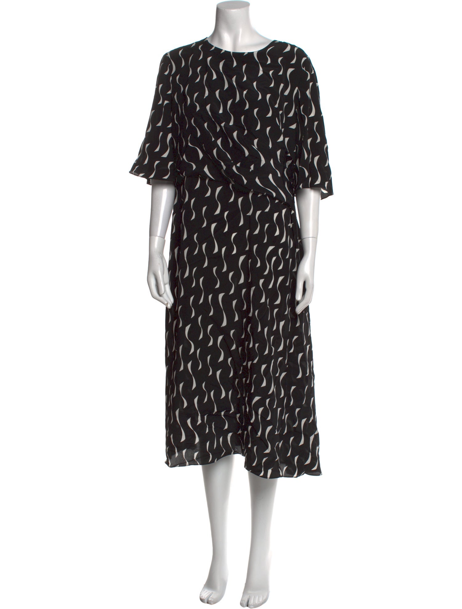 St. John Silk Midi Length Dress