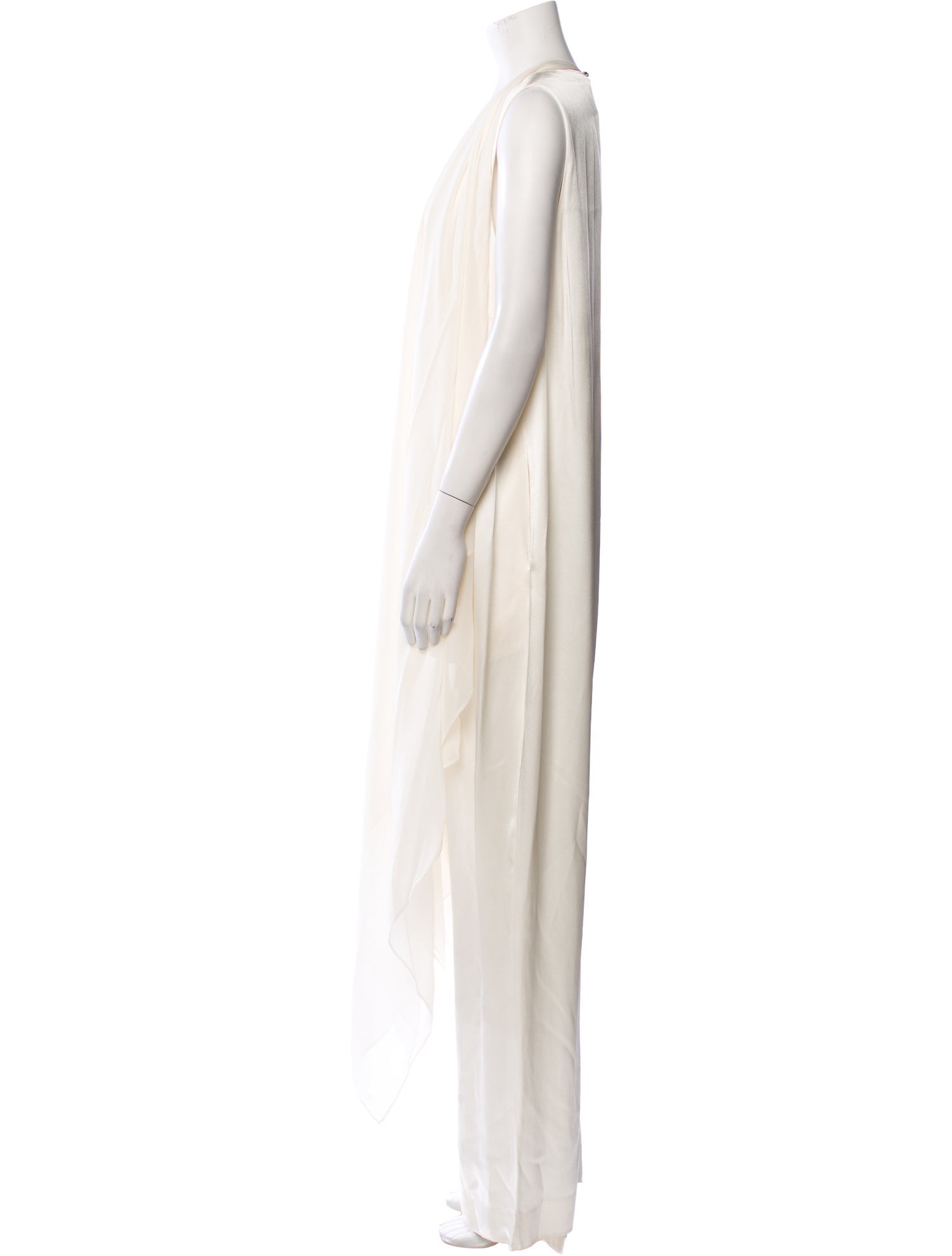 St. John Silk Scoop Neck Jumpsuit