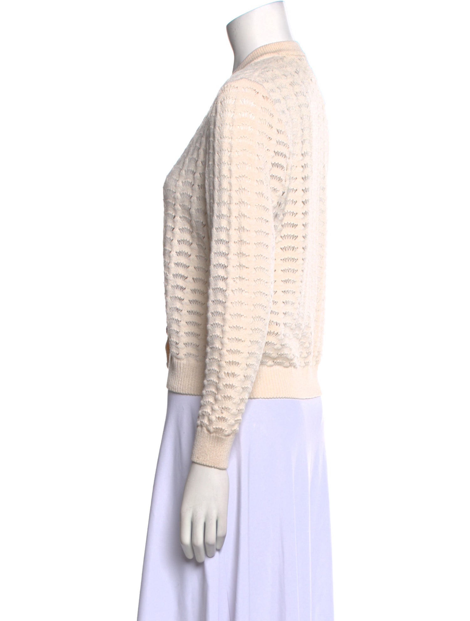 St. John Patterned V-Neck Sweater