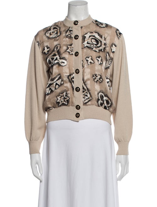 St. John Wool Graphic Print Jacket