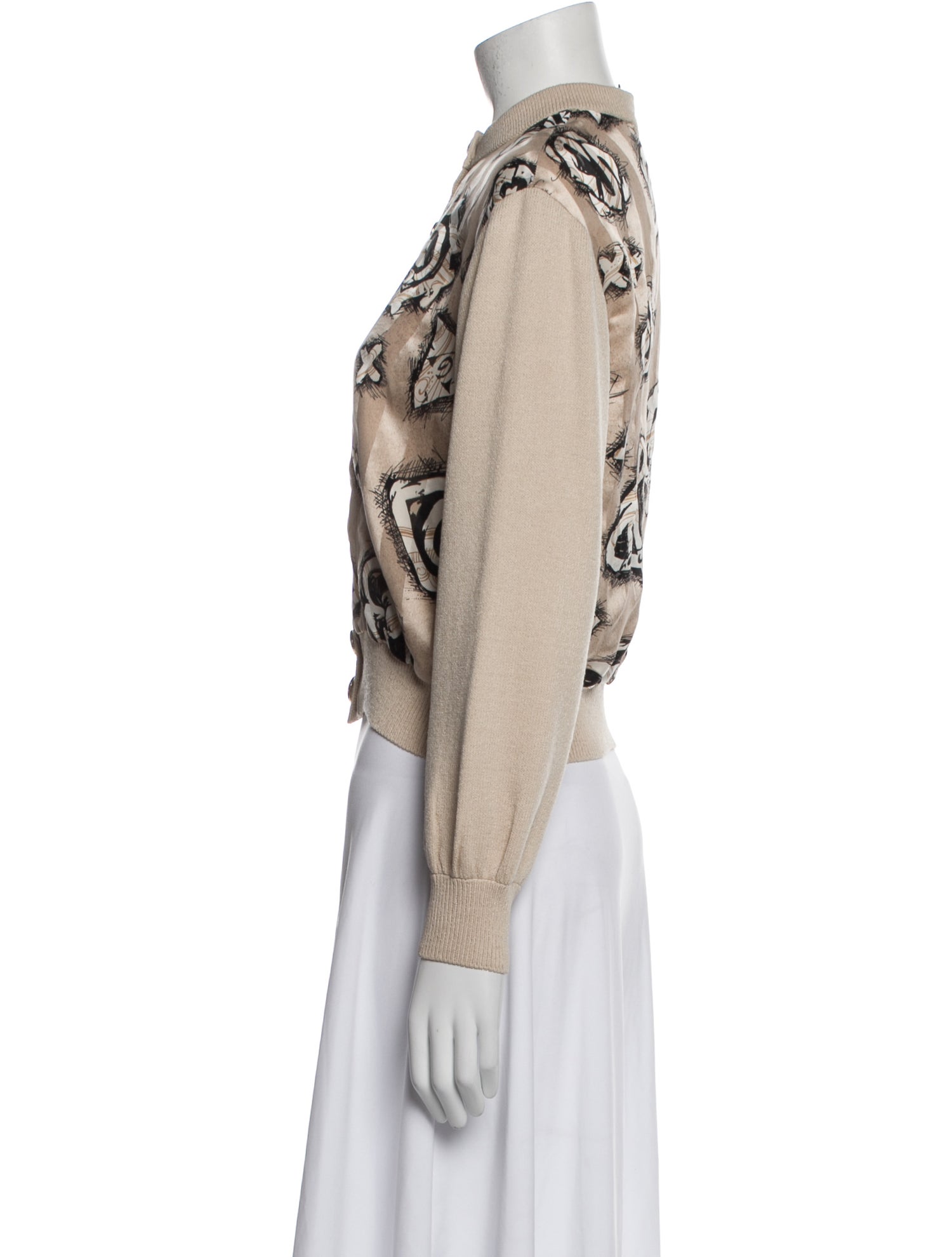 St. John Wool Graphic Print Jacket