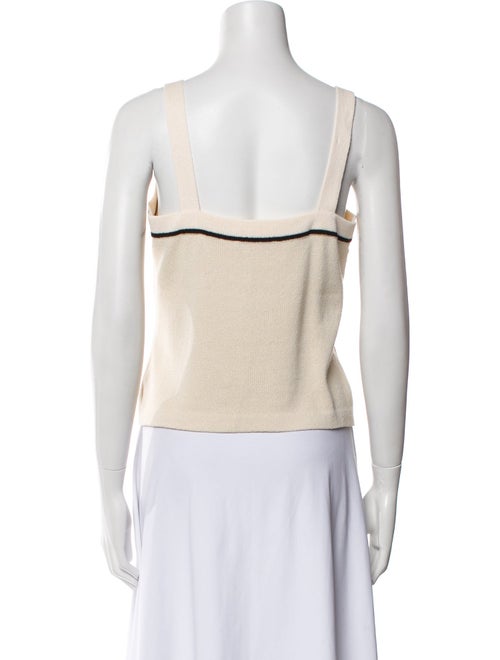 St. John Square Neckline Sleeveless Top