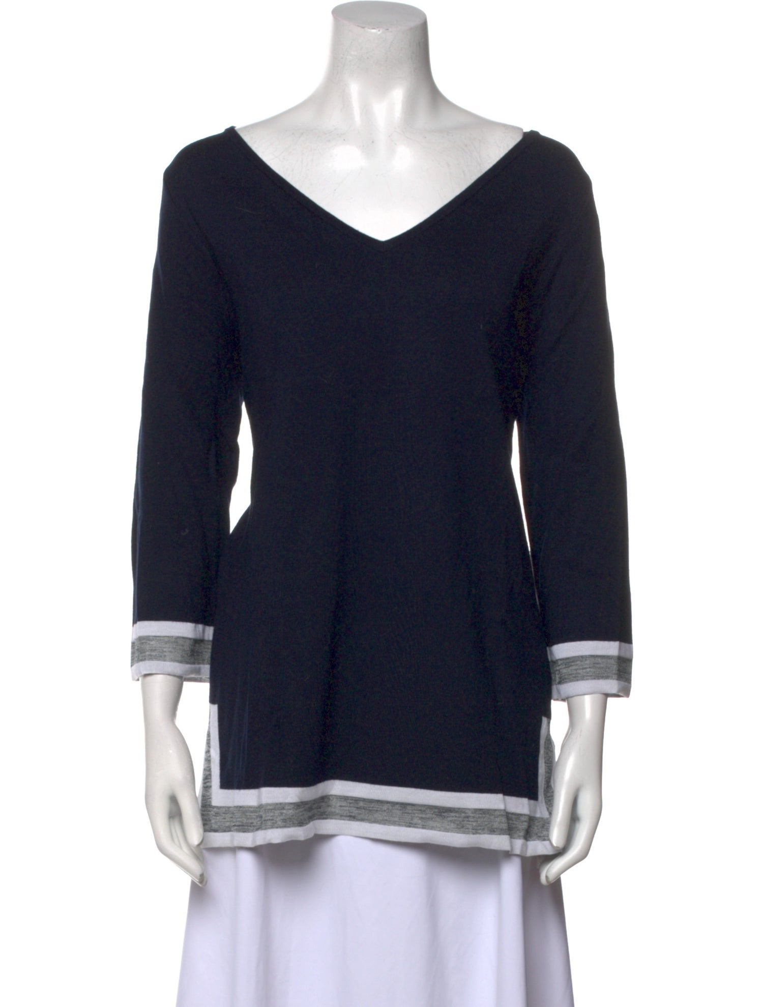 St. John V-Neck Mini Dress