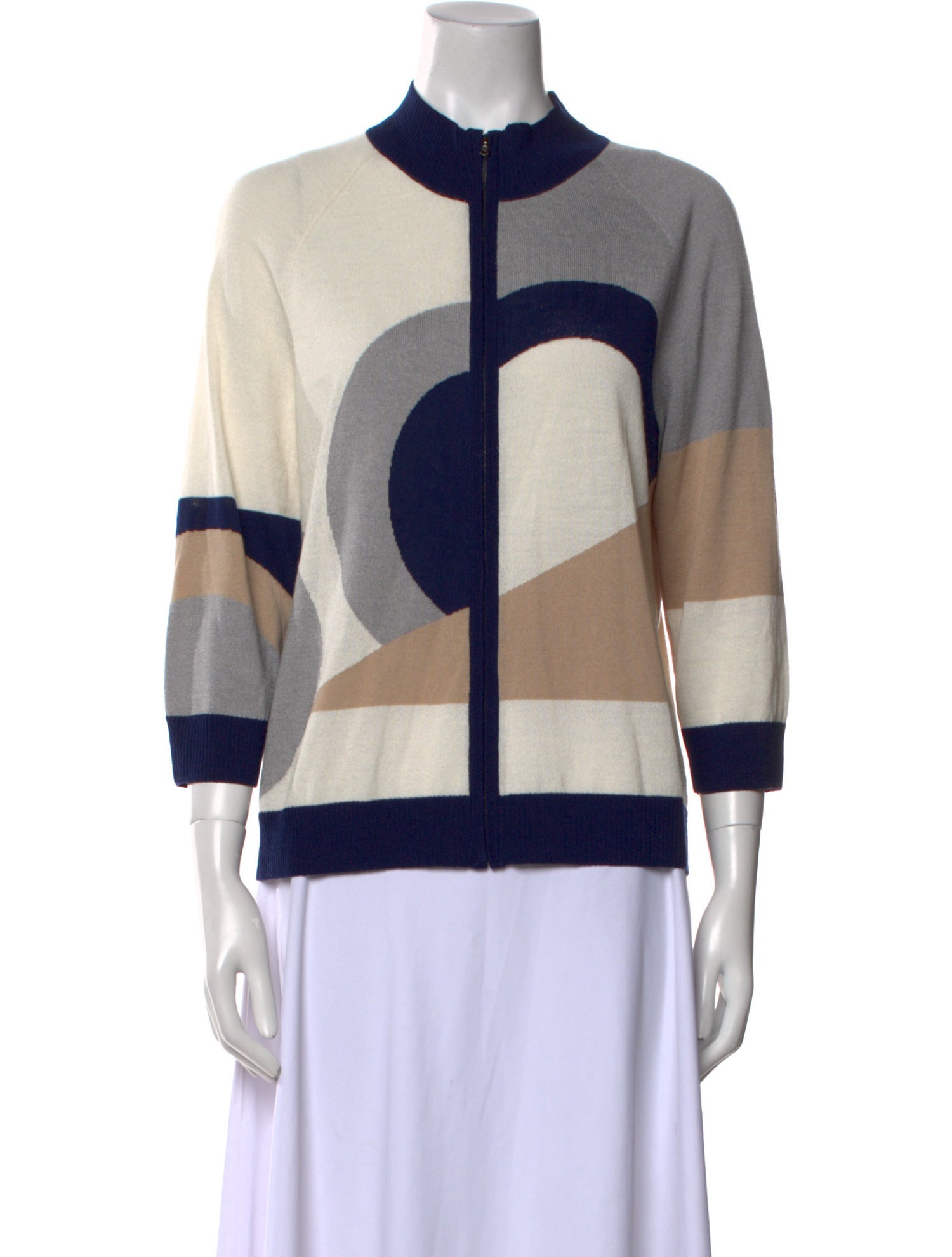 St. John Wool Striped Sweatshirt