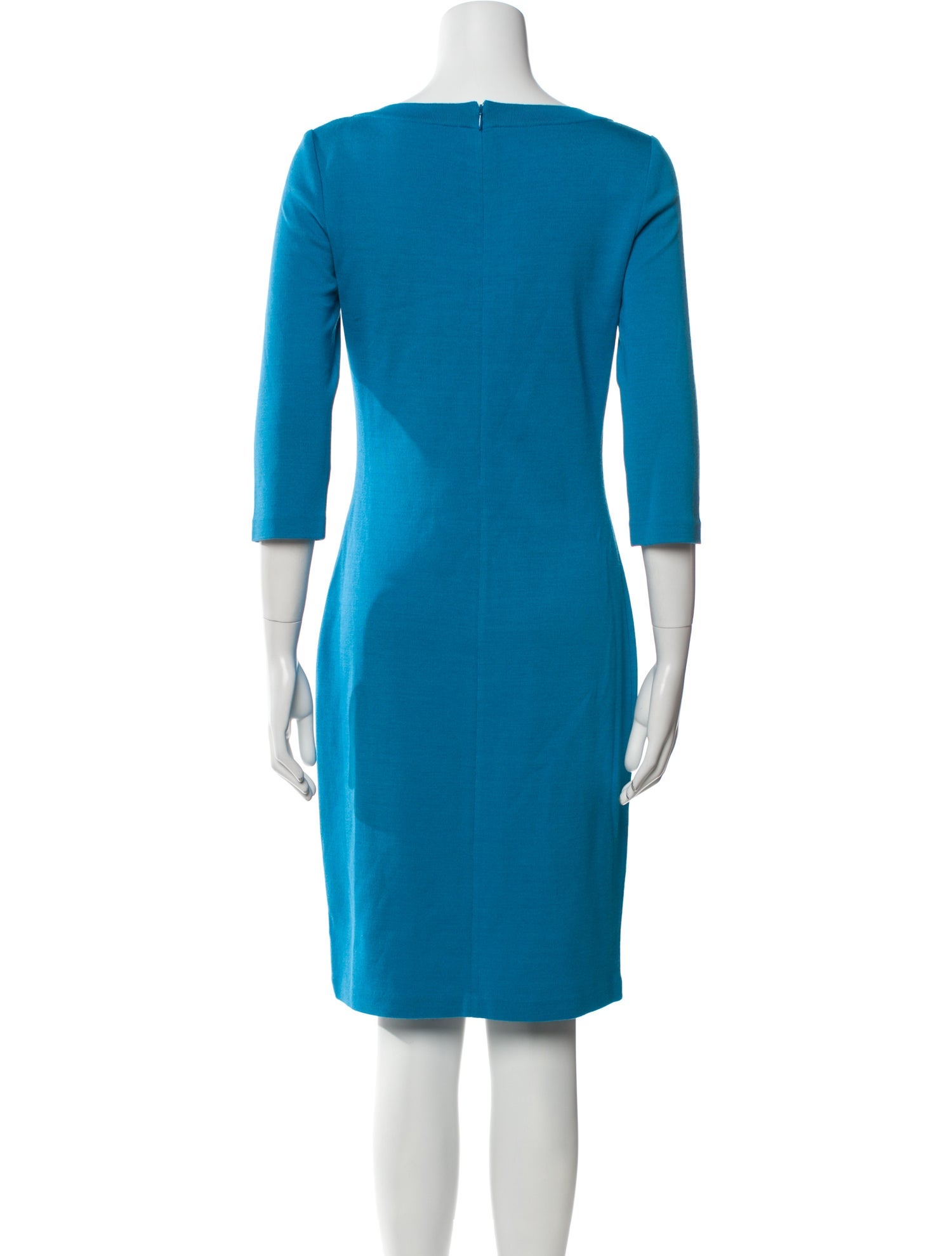 St. John Scoop Neck Knee-Length Dress