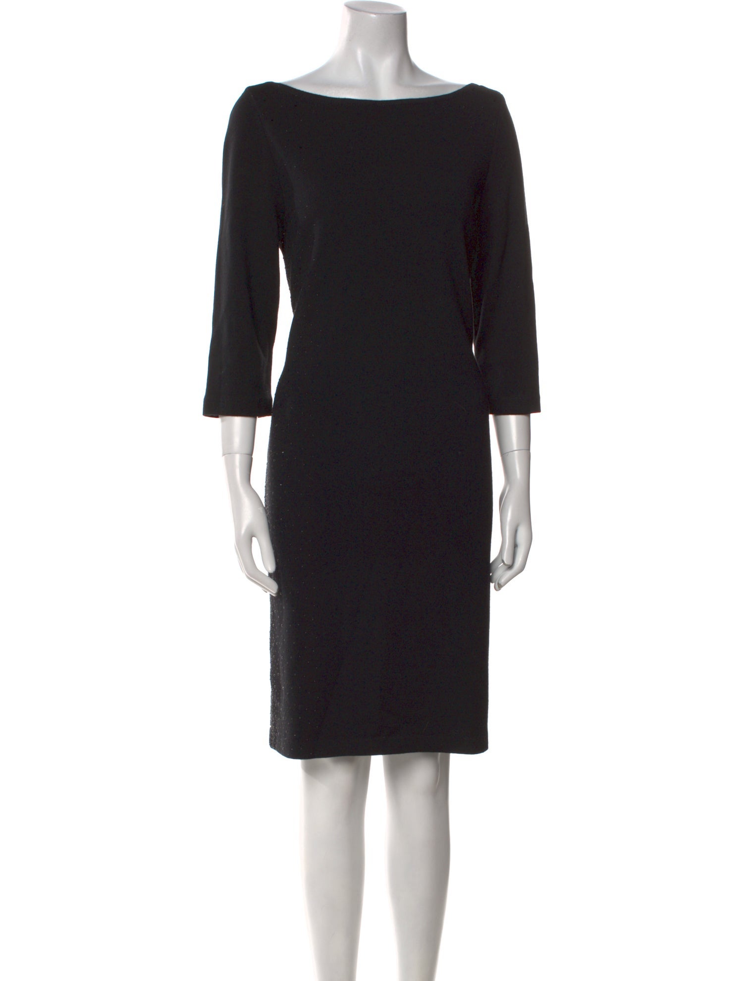 St. John Bateau Neckline Knee-Length Dress