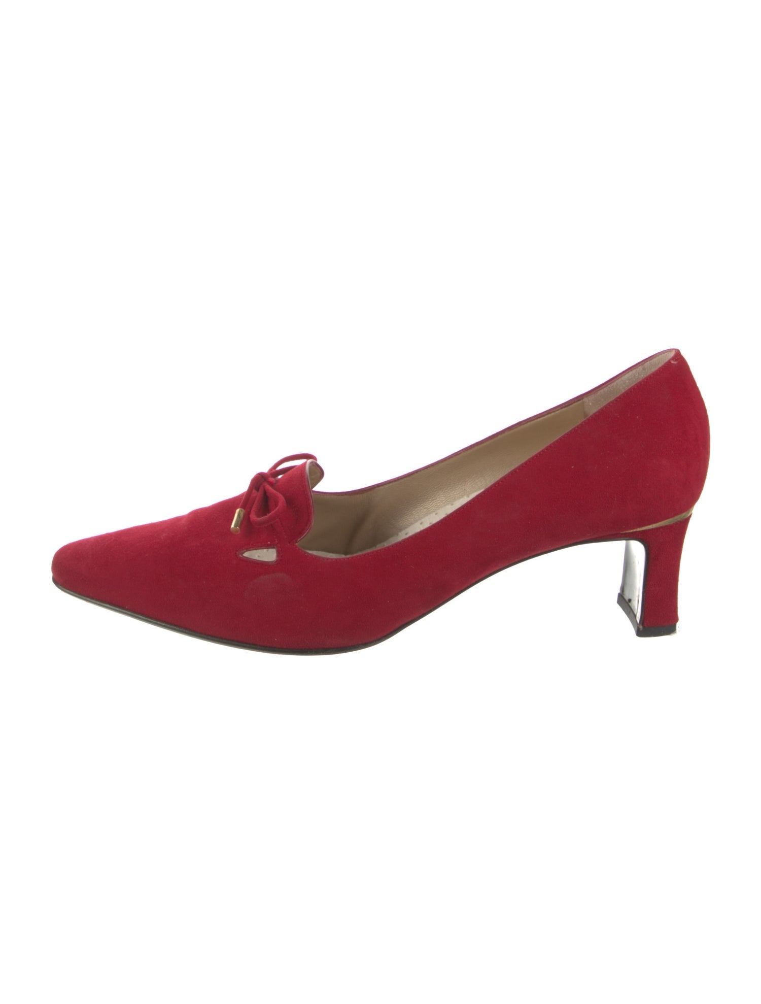 St. John Suede Bow Accents Pumps