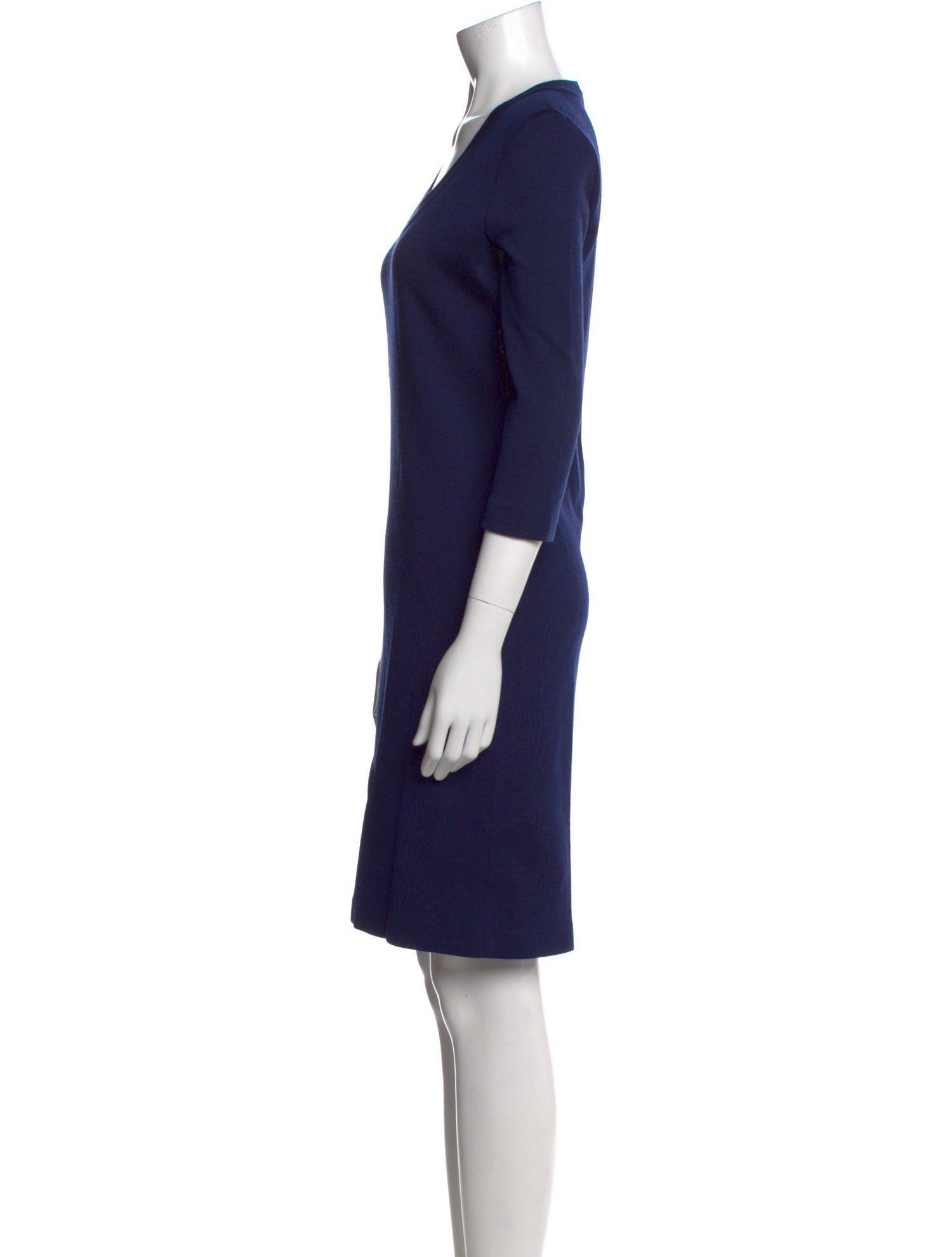 St. John V-Neck Knee-Length Dress