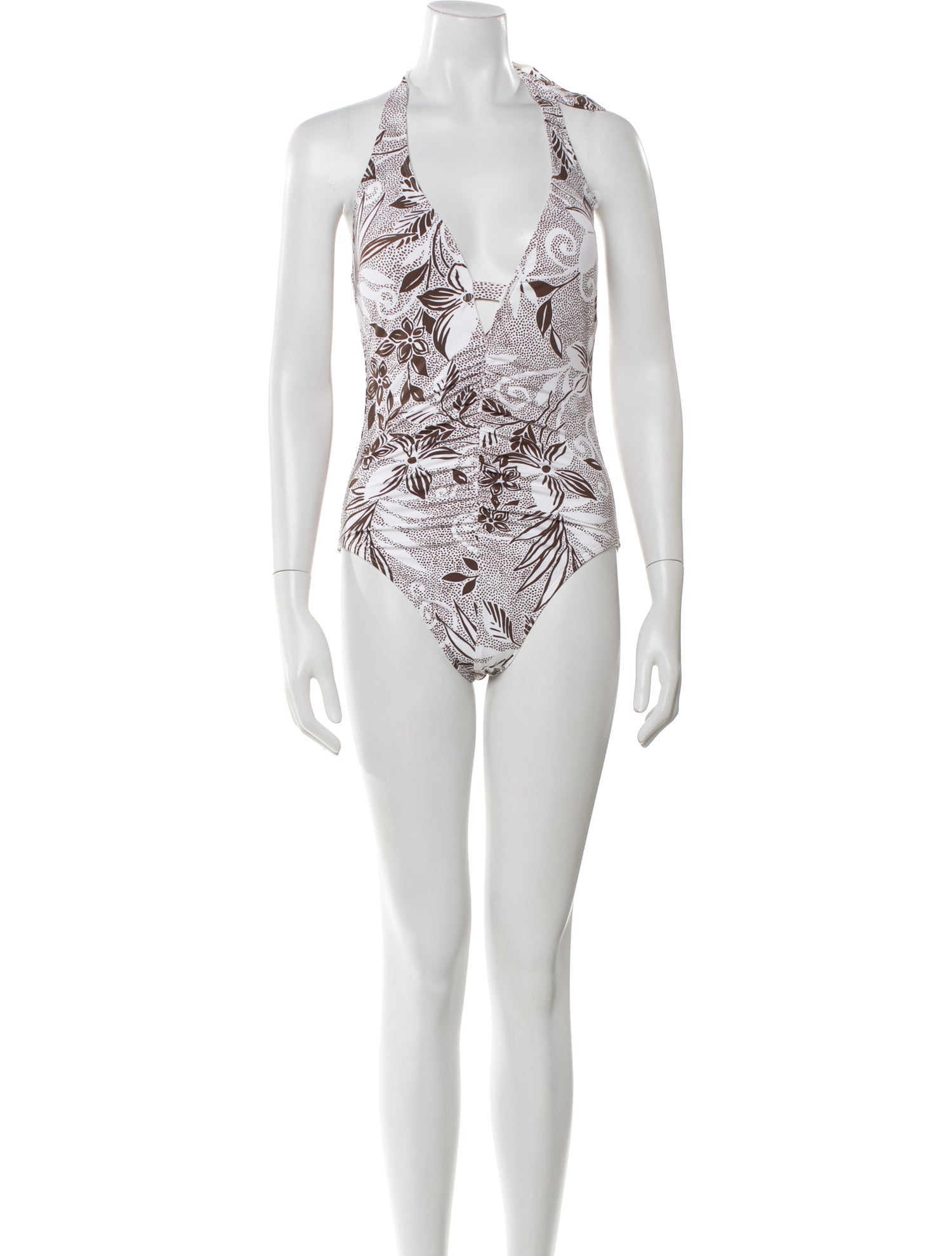 St. John Floral Print One-Piece w/ Tags