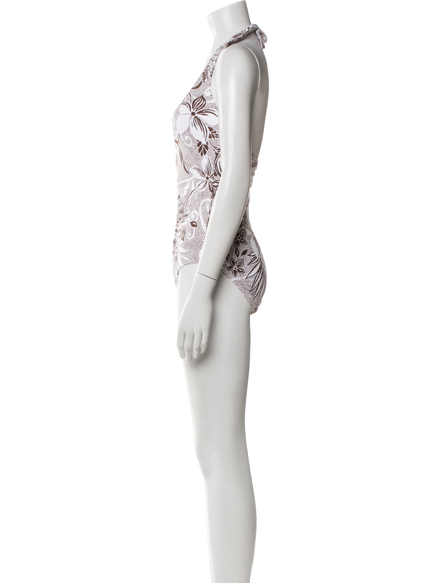 St. John Floral Print One-Piece w/ Tags