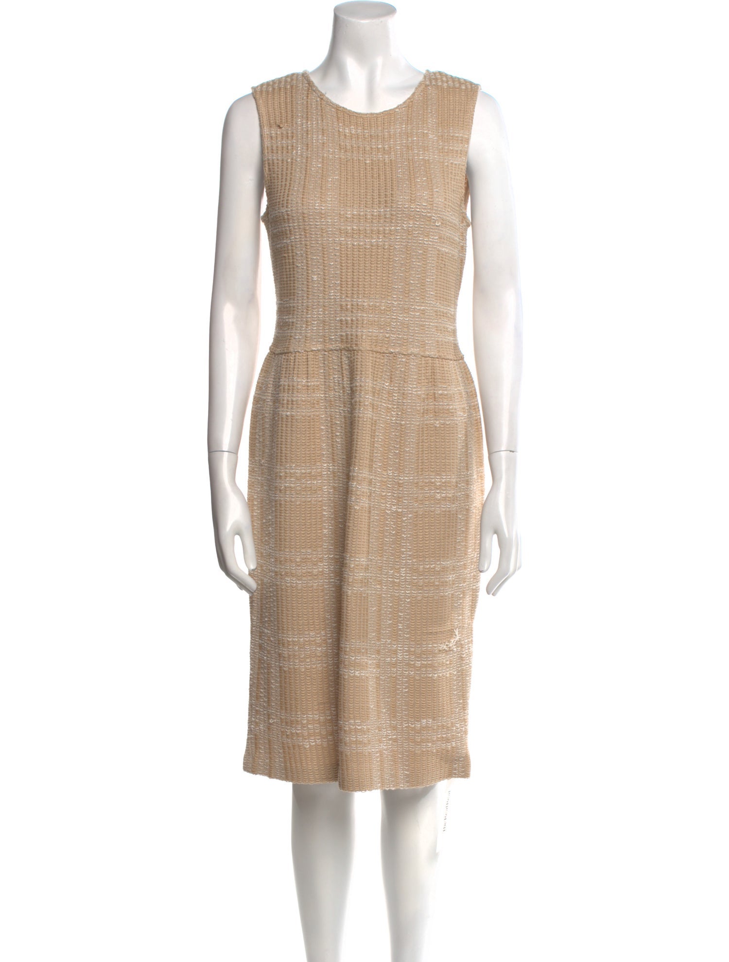 St. John Scoop Neck Knee-Length Dress