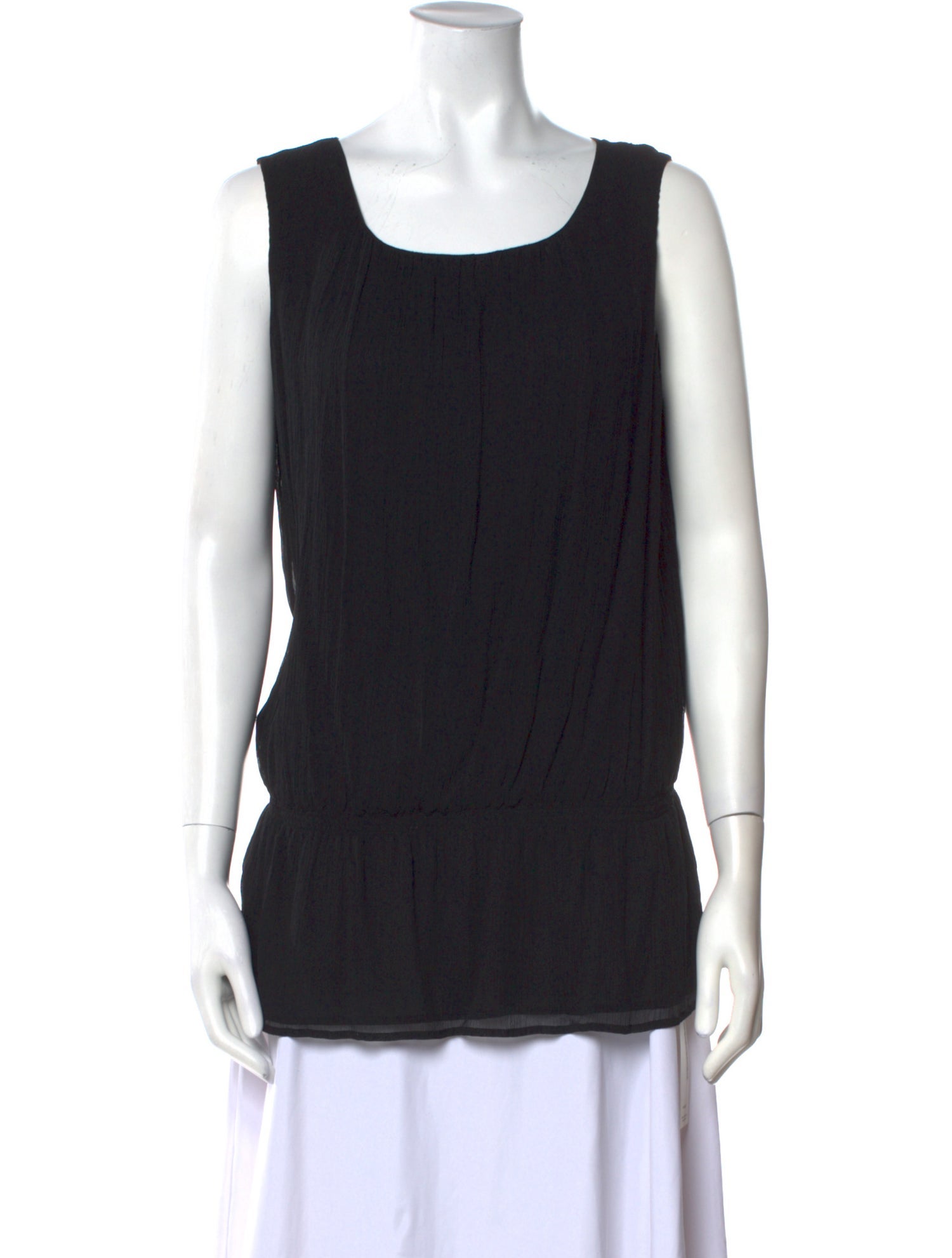 St. John Silk Scoop Neck Top