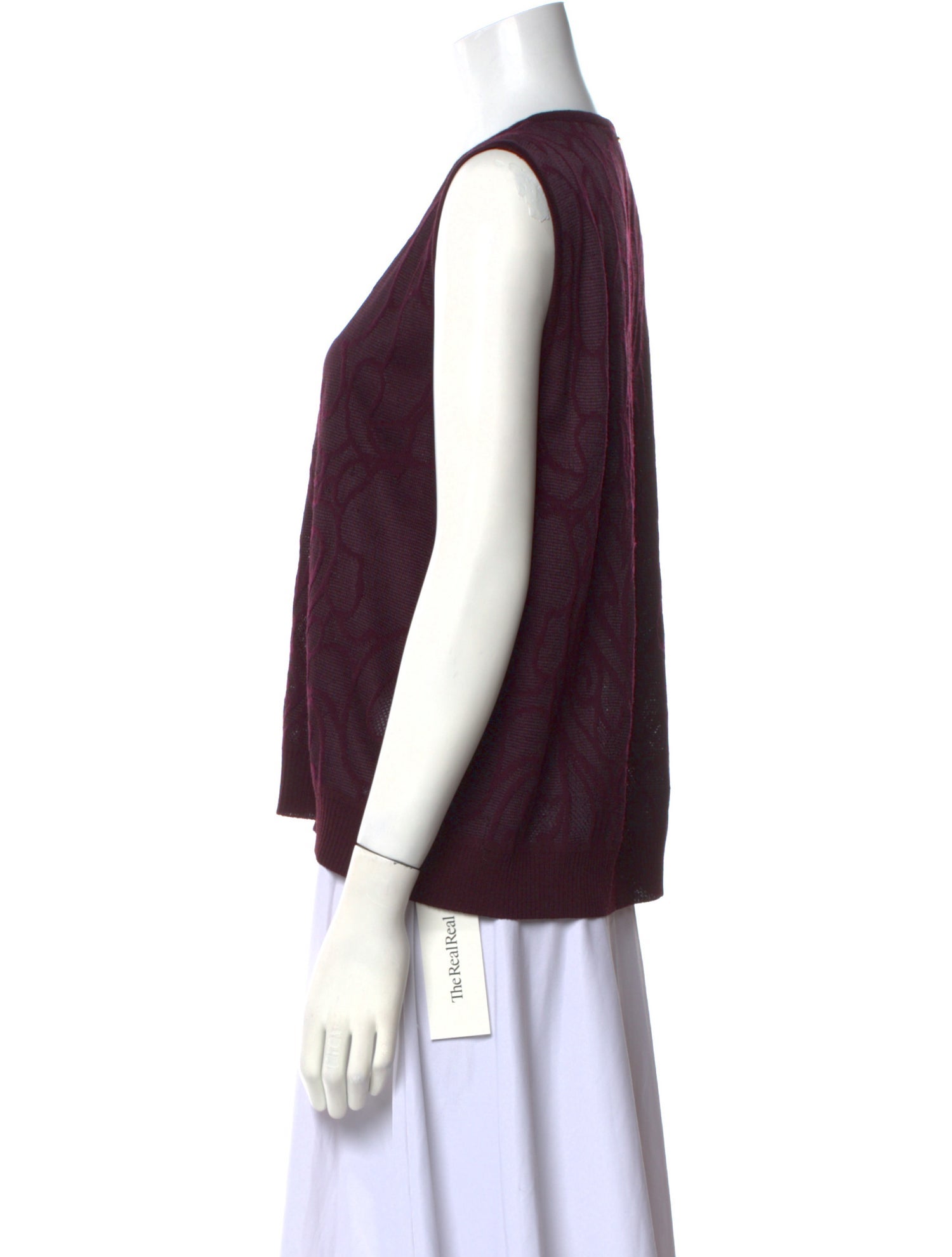 St. John Wool Scoop Neck Top