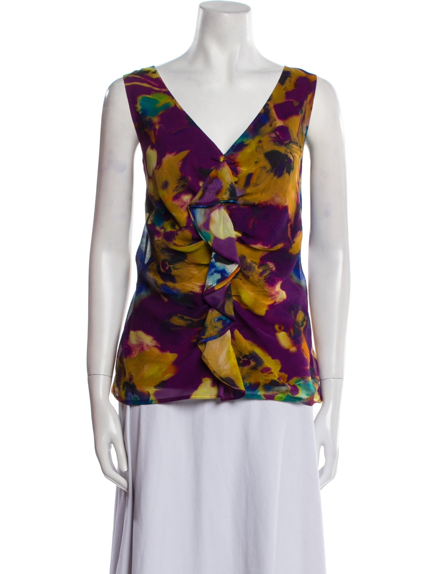 St. John Silk Printed Blouse