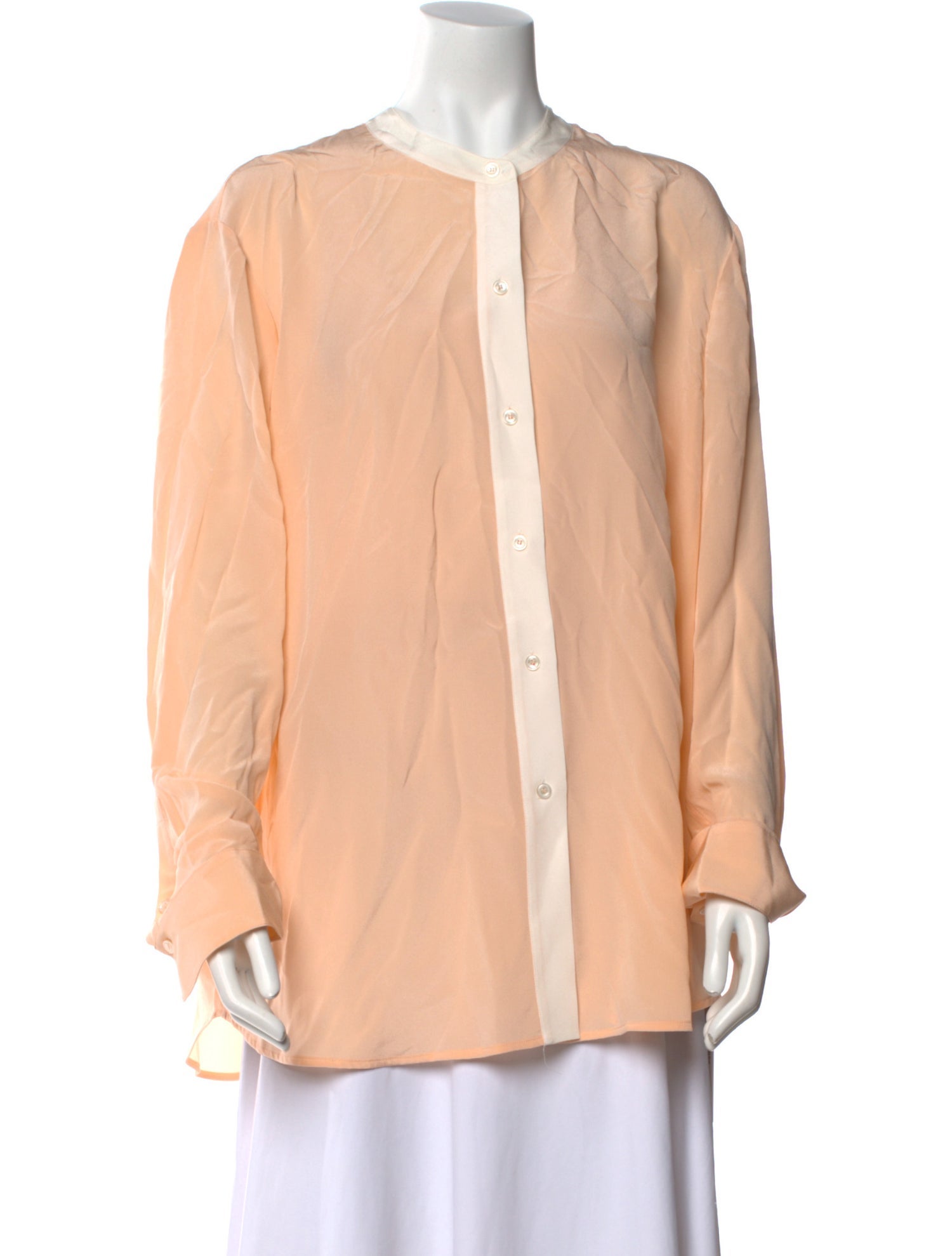 St. John Silk Crew Neck Blouse