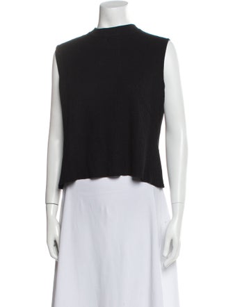 St. John Wool Bateau Neckline Crop Top