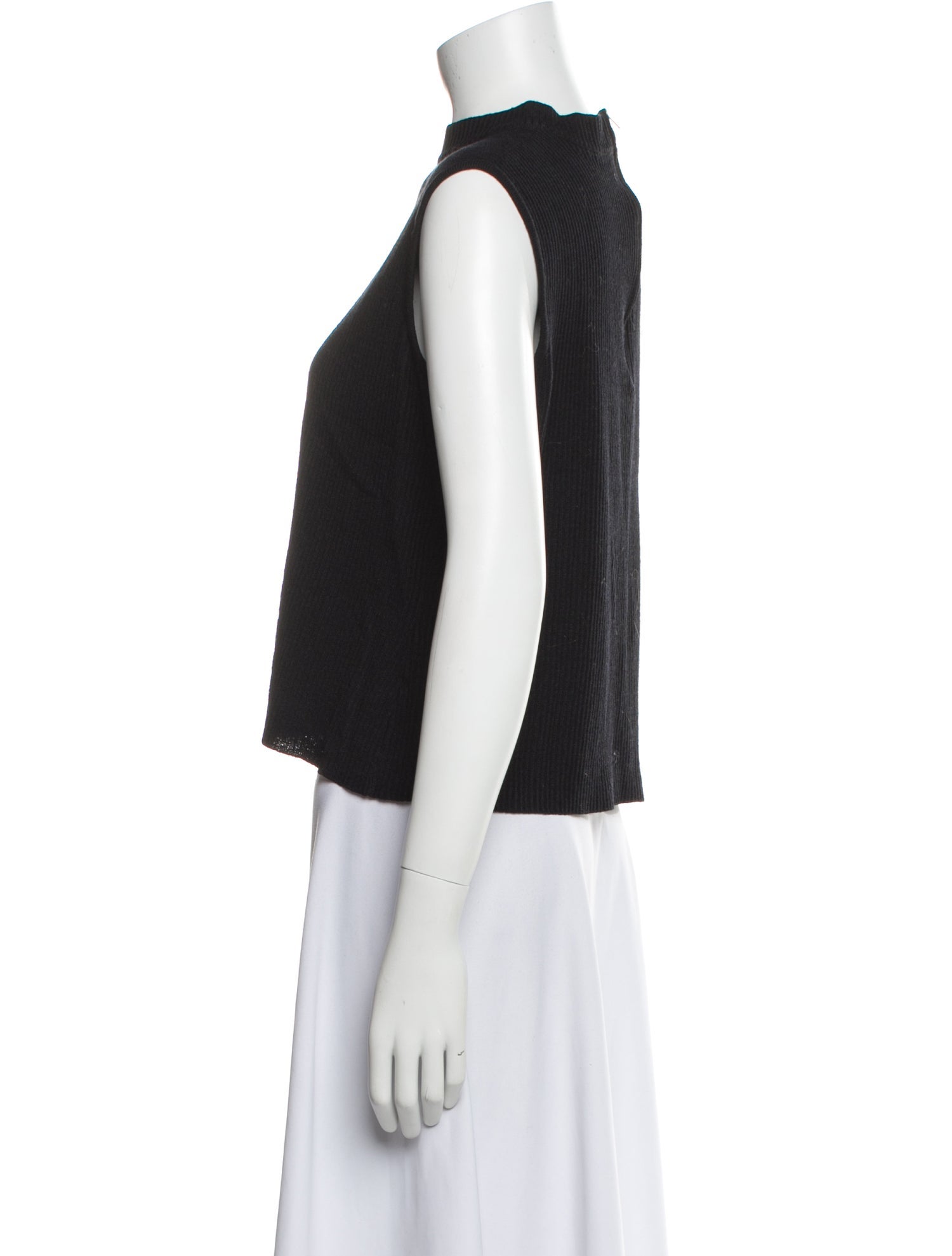 St. John Wool Bateau Neckline Crop Top