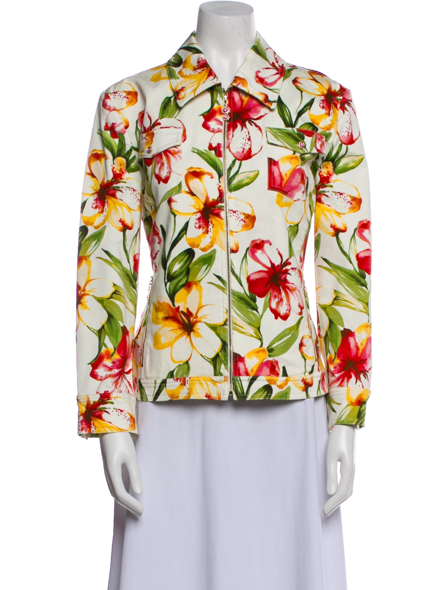 St. John Floral Print Jacket