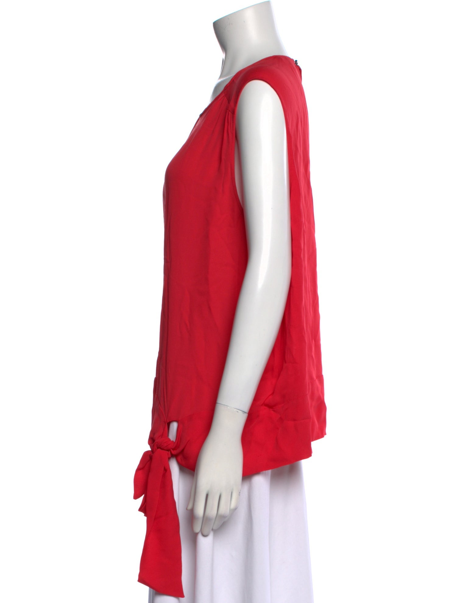 St. John Silk Scoop Neck Blouse