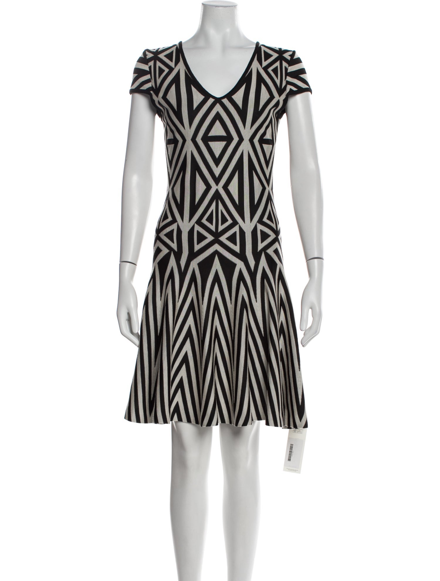 St. John Printed Knee-Length Dress