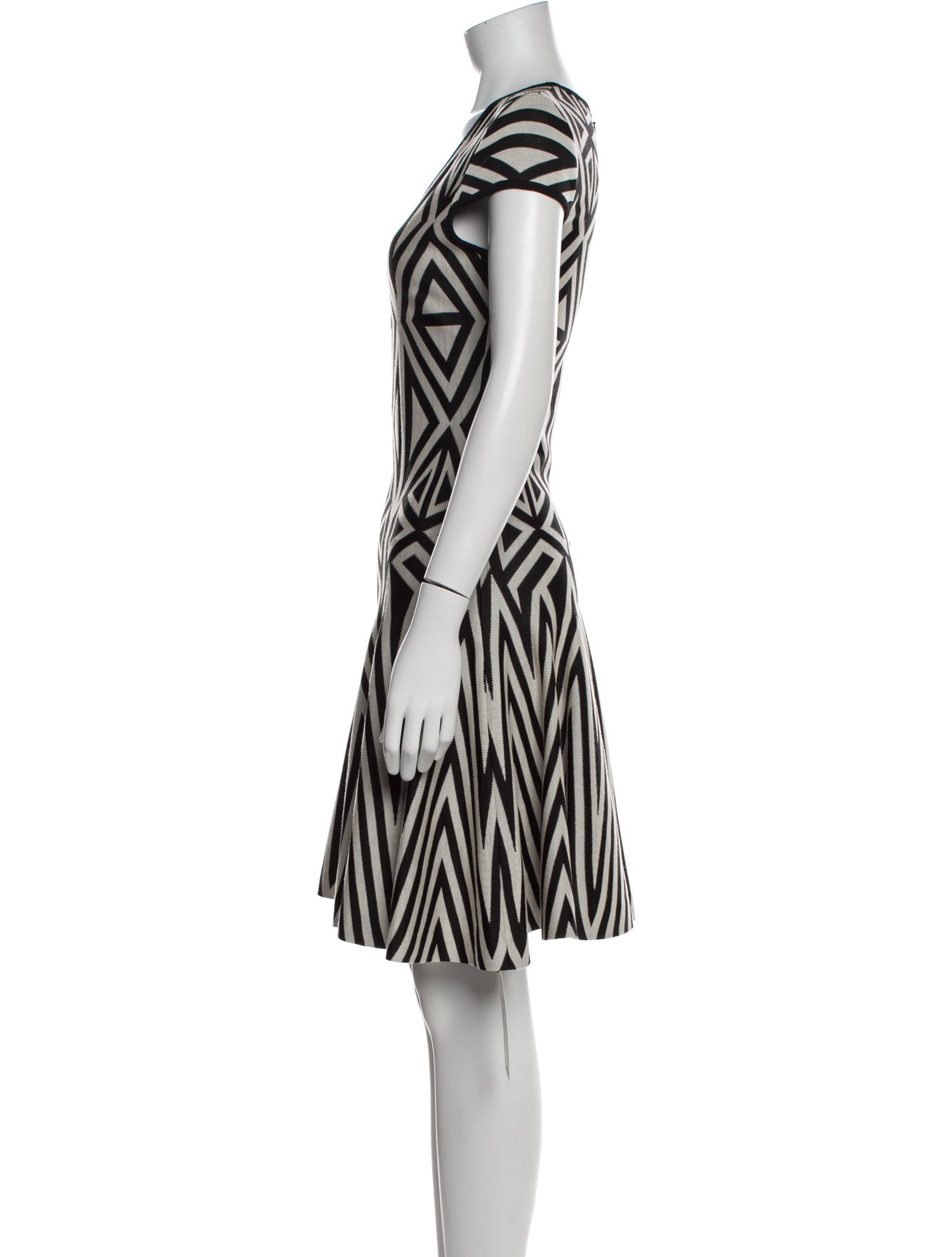 St. John Printed Knee-Length Dress