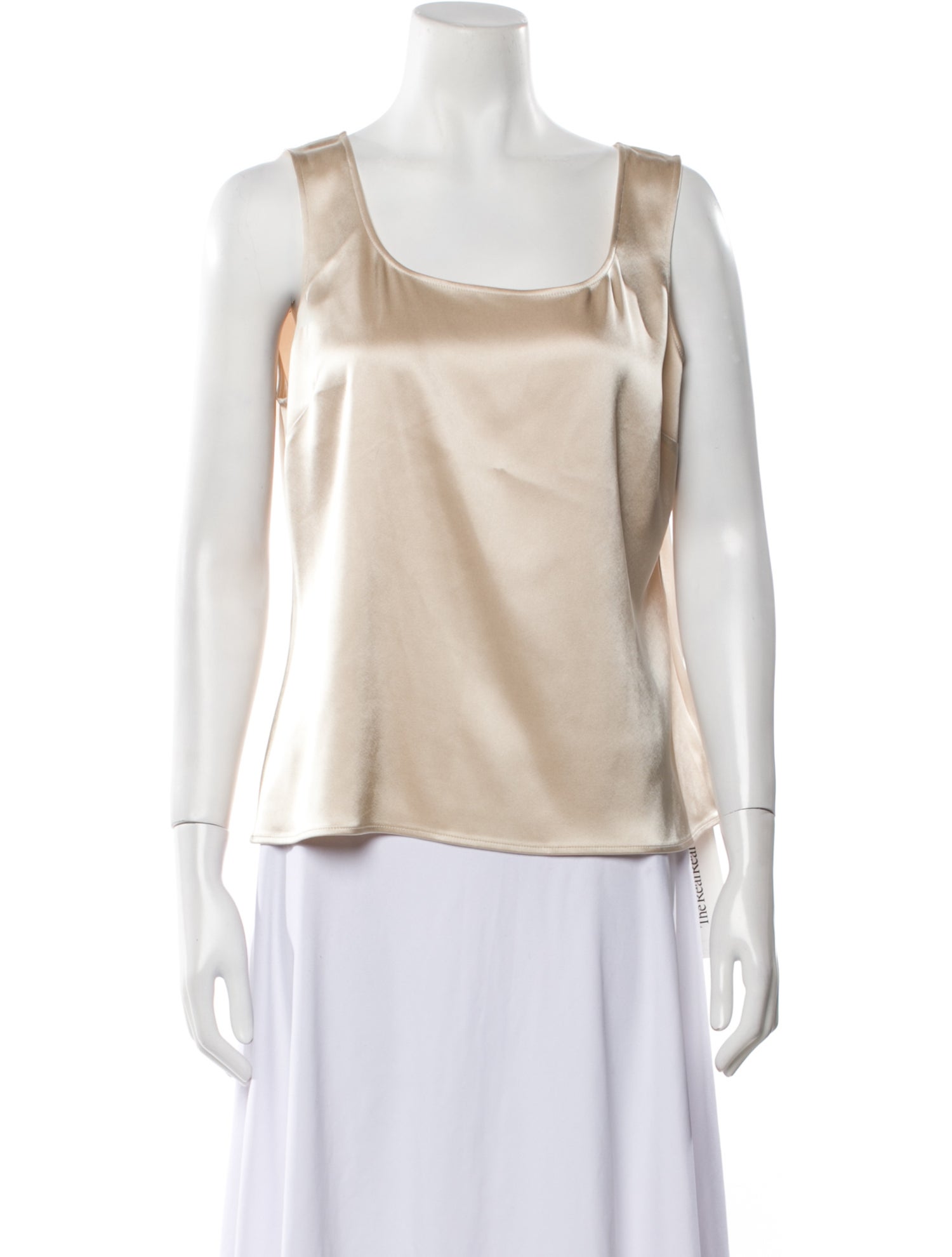 St. John Scoop Neck Sleeveless Top