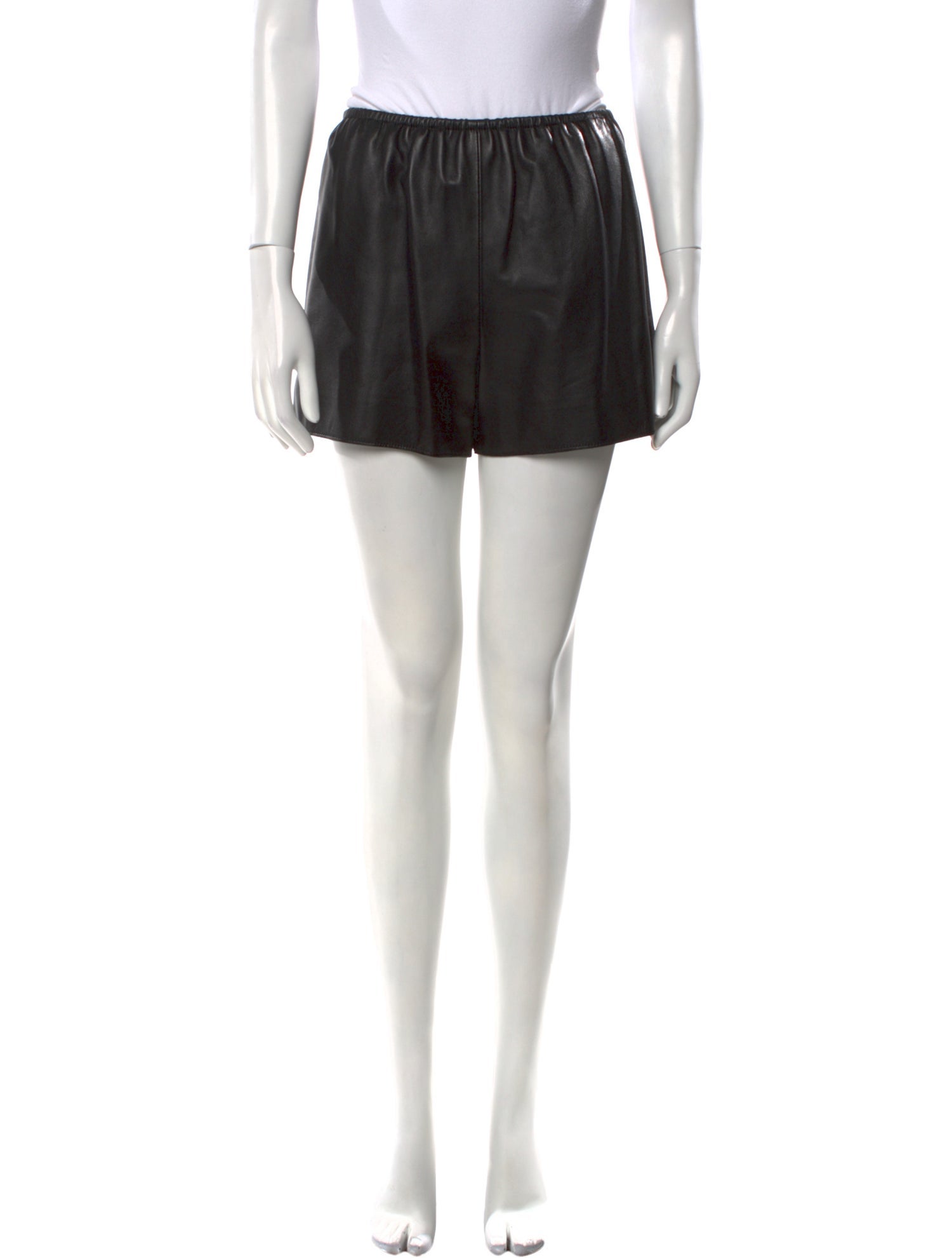 St. John Leather Mini Shorts