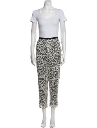 St. John Lace Pattern Pant Set