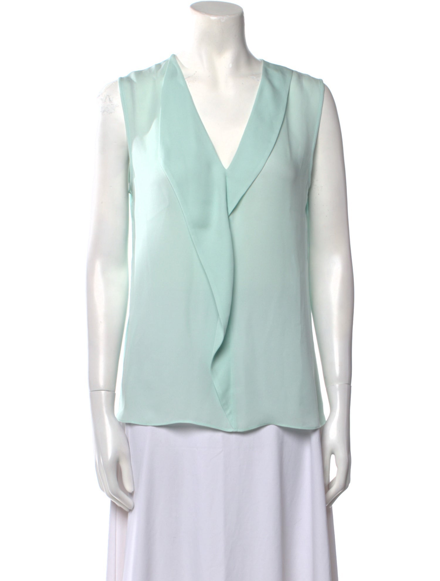 St. John V-Neck Sleeveless Blouse