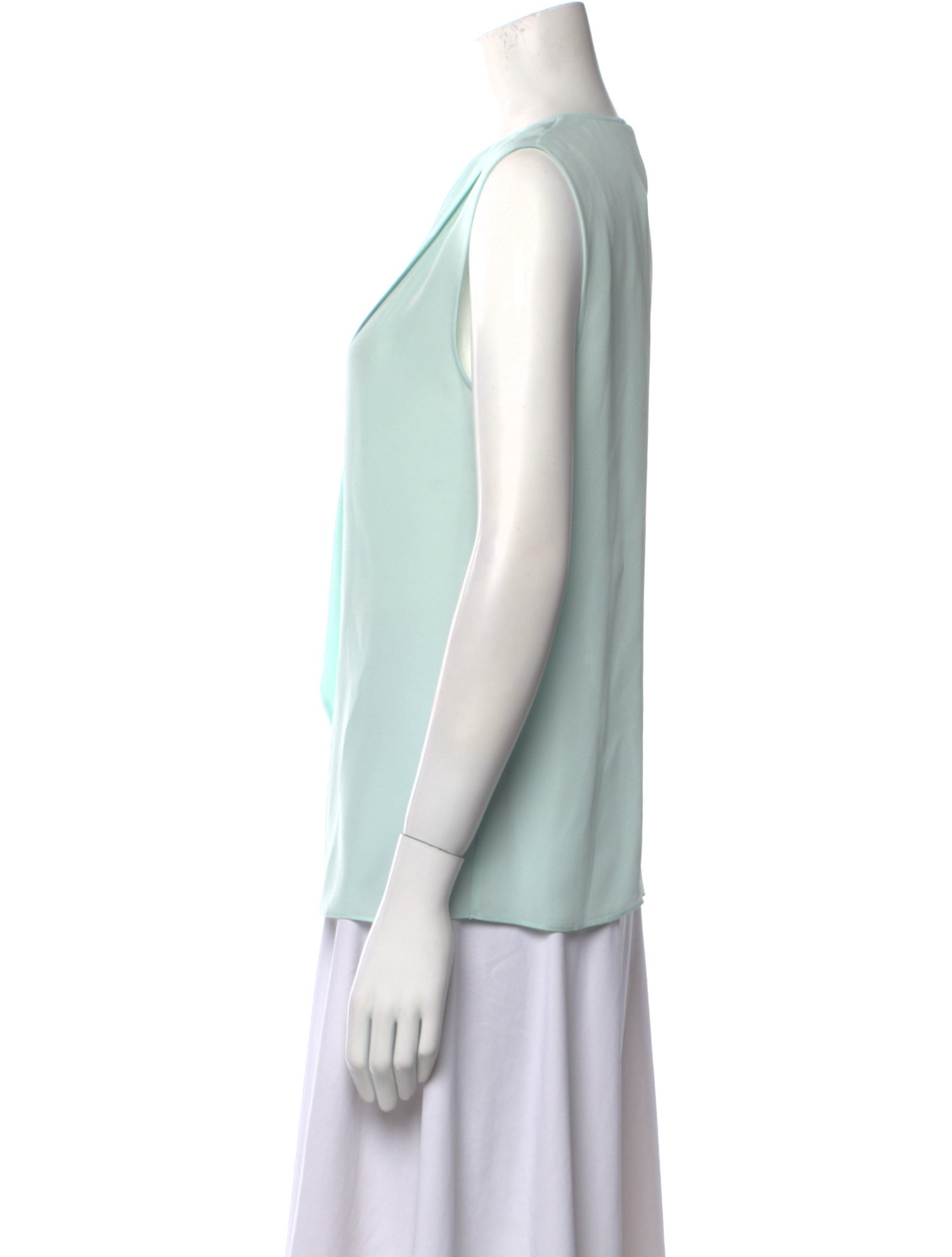 St. John V-Neck Sleeveless Blouse