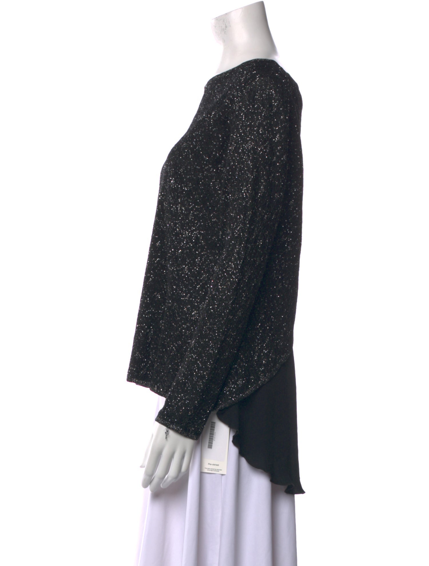 St. John Bateau Neckline Long Sleeve Top