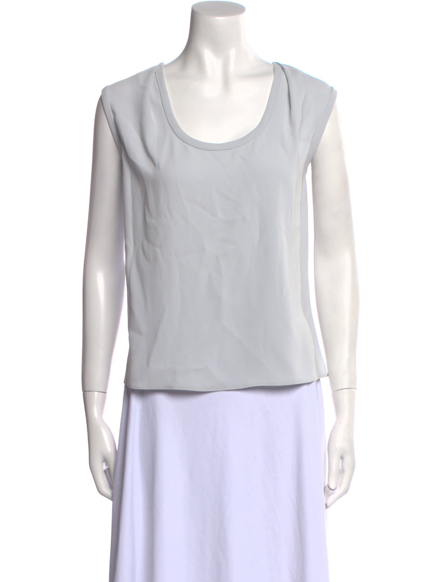 St. John Scoop Neck Sleeveless Top