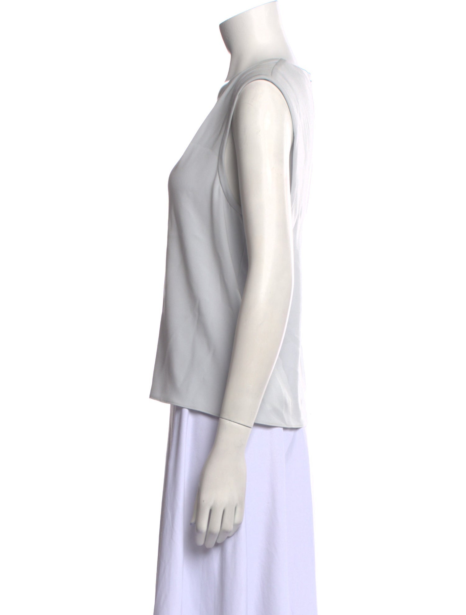 St. John Scoop Neck Sleeveless Top
