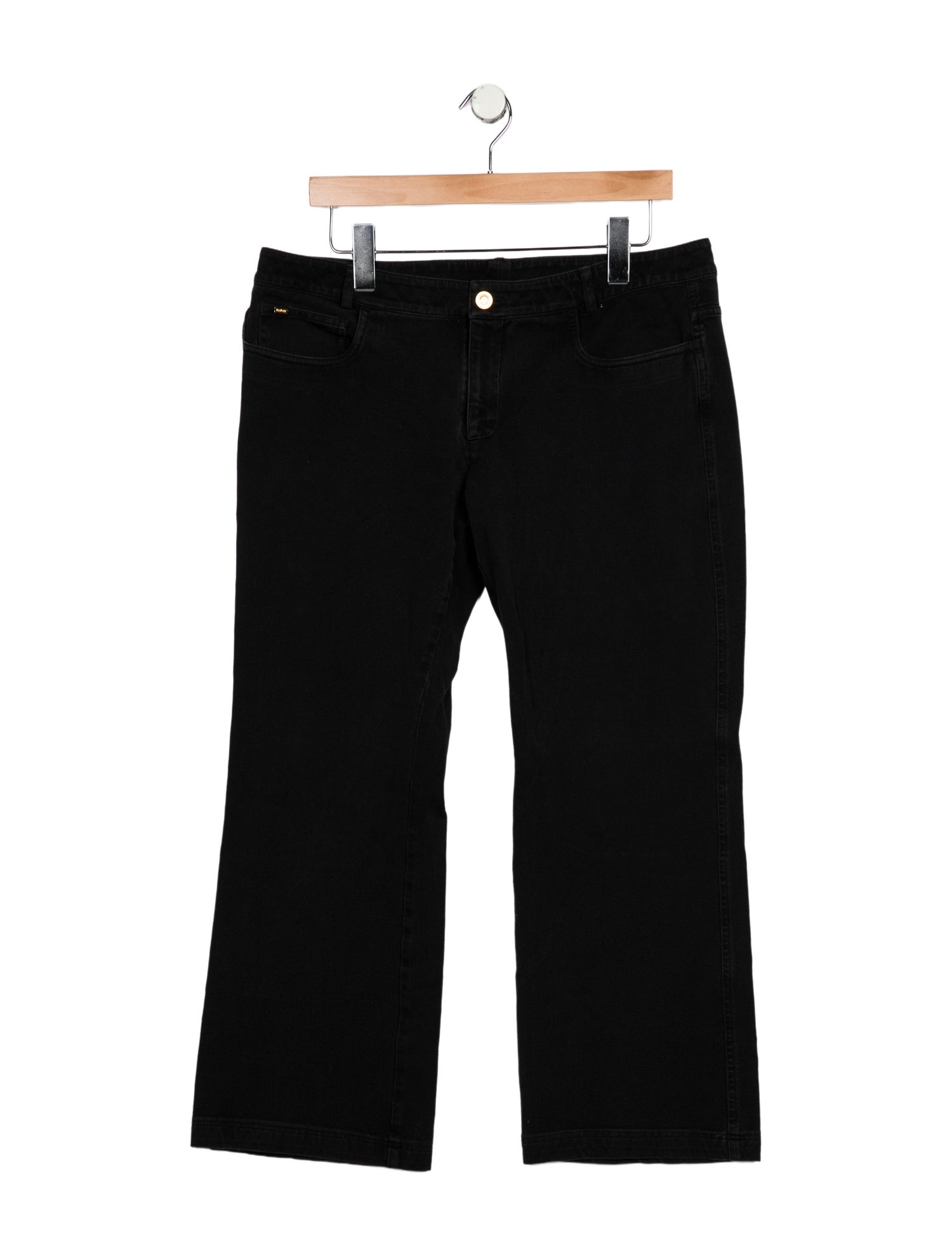 St. John Mid-Rise Wide Leg Jeans