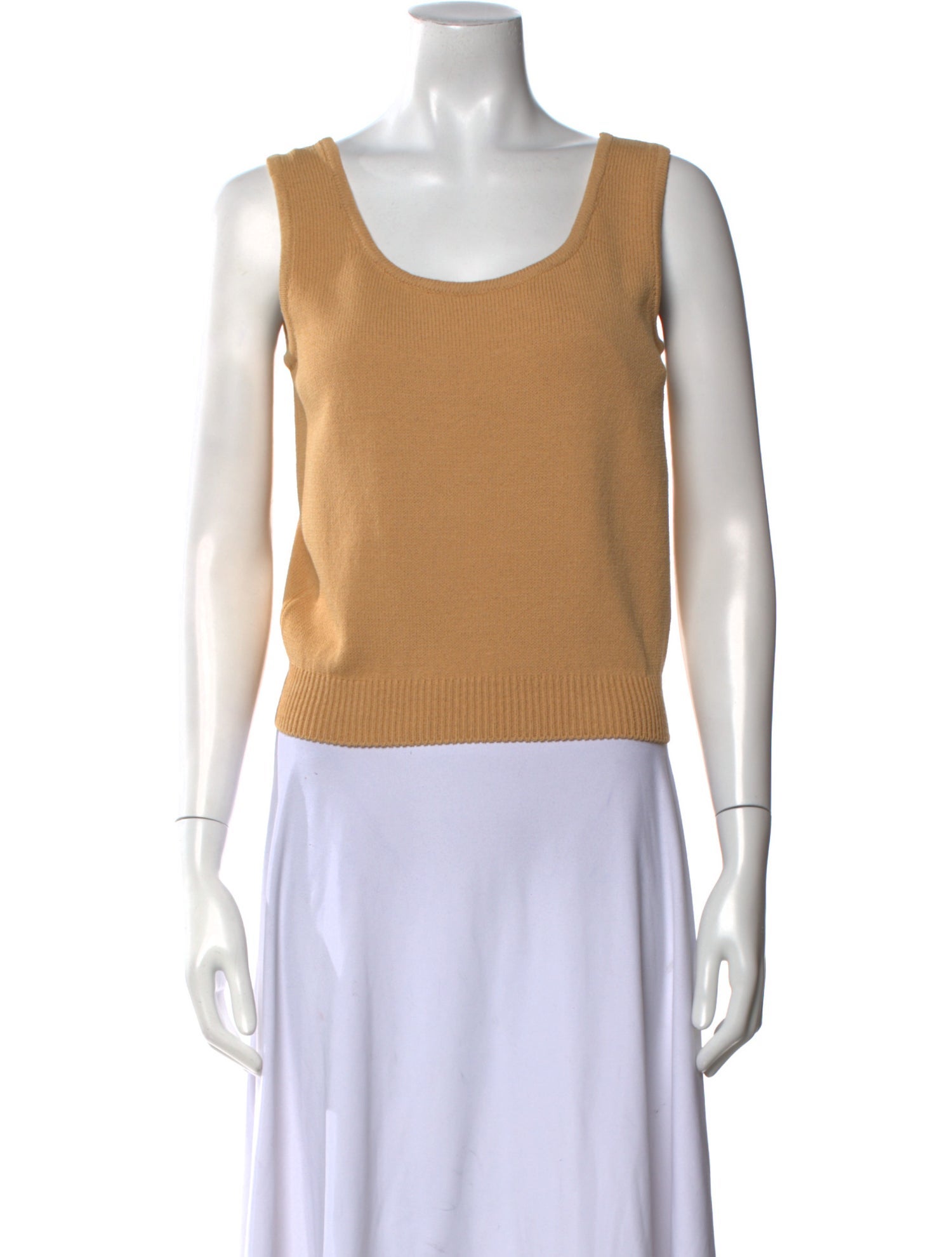 St. John Scoop Neck Sleeveless Top