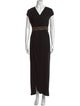St. John V-Neck Long Dress