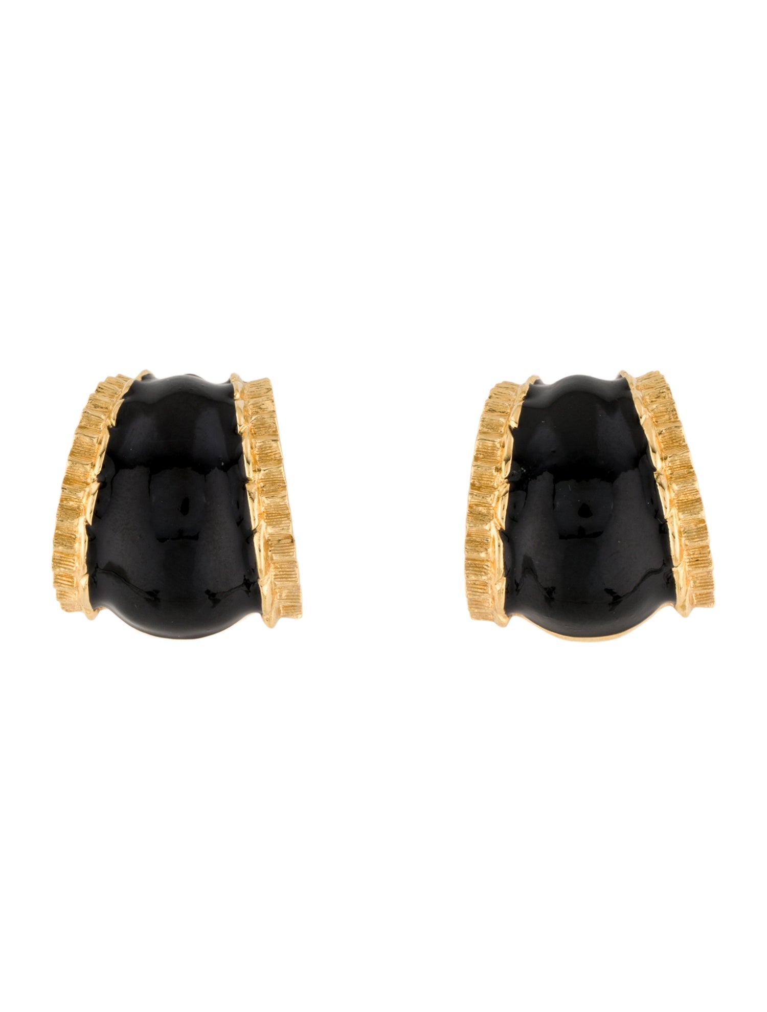 St. John Enamel Clip-On Earrings
