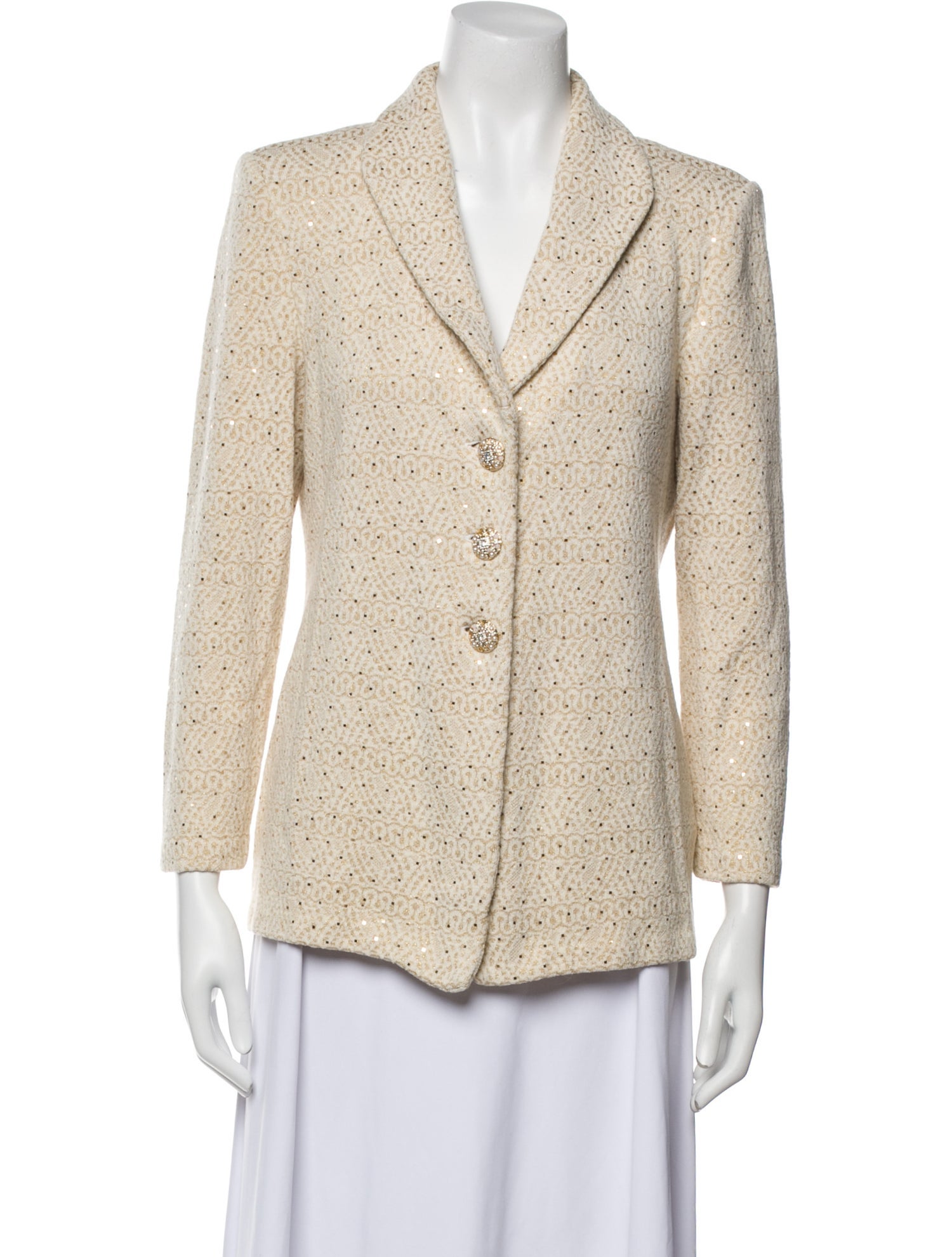 St. John Tweed Pattern Blazer