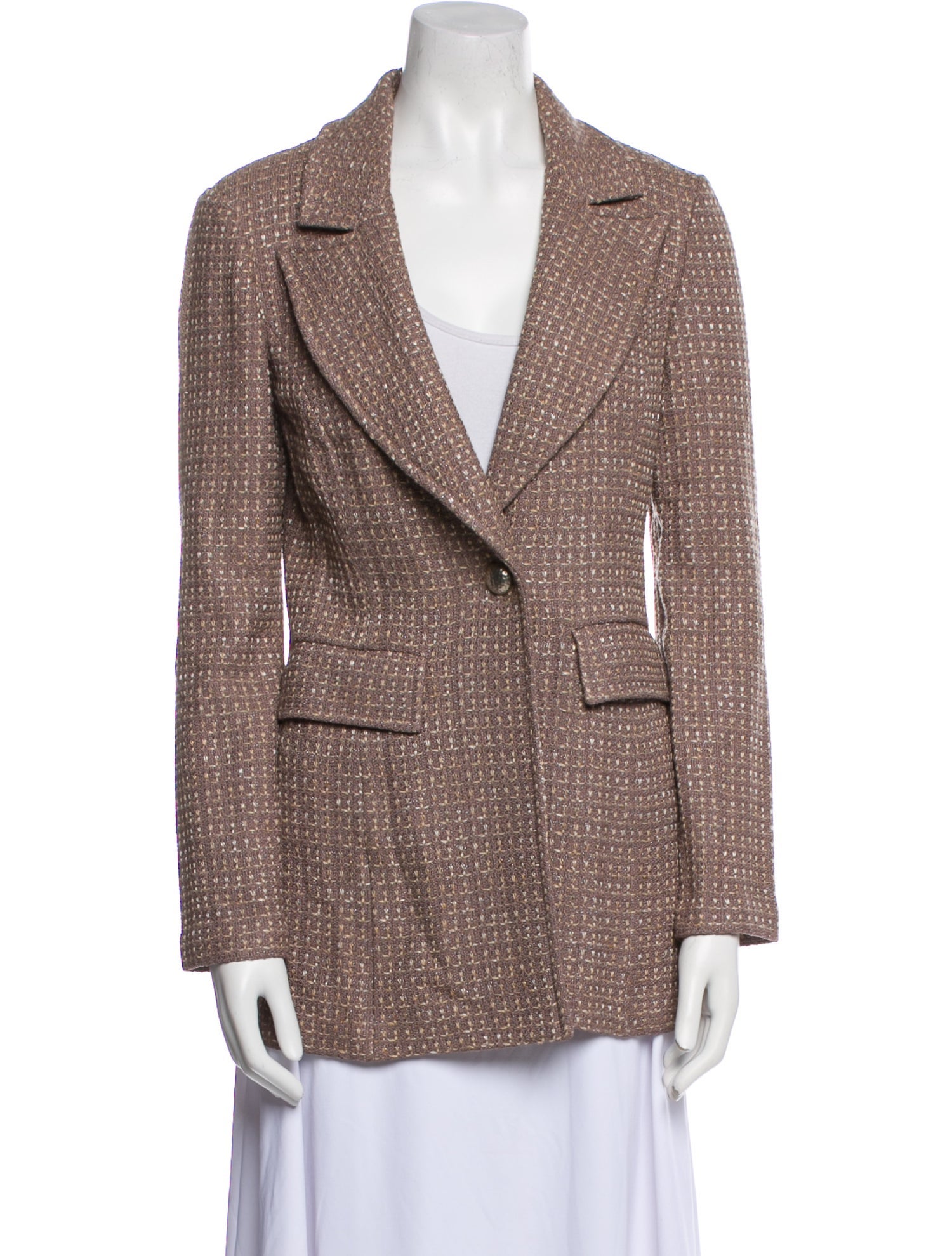 St. John Tweed Pattern Blazer