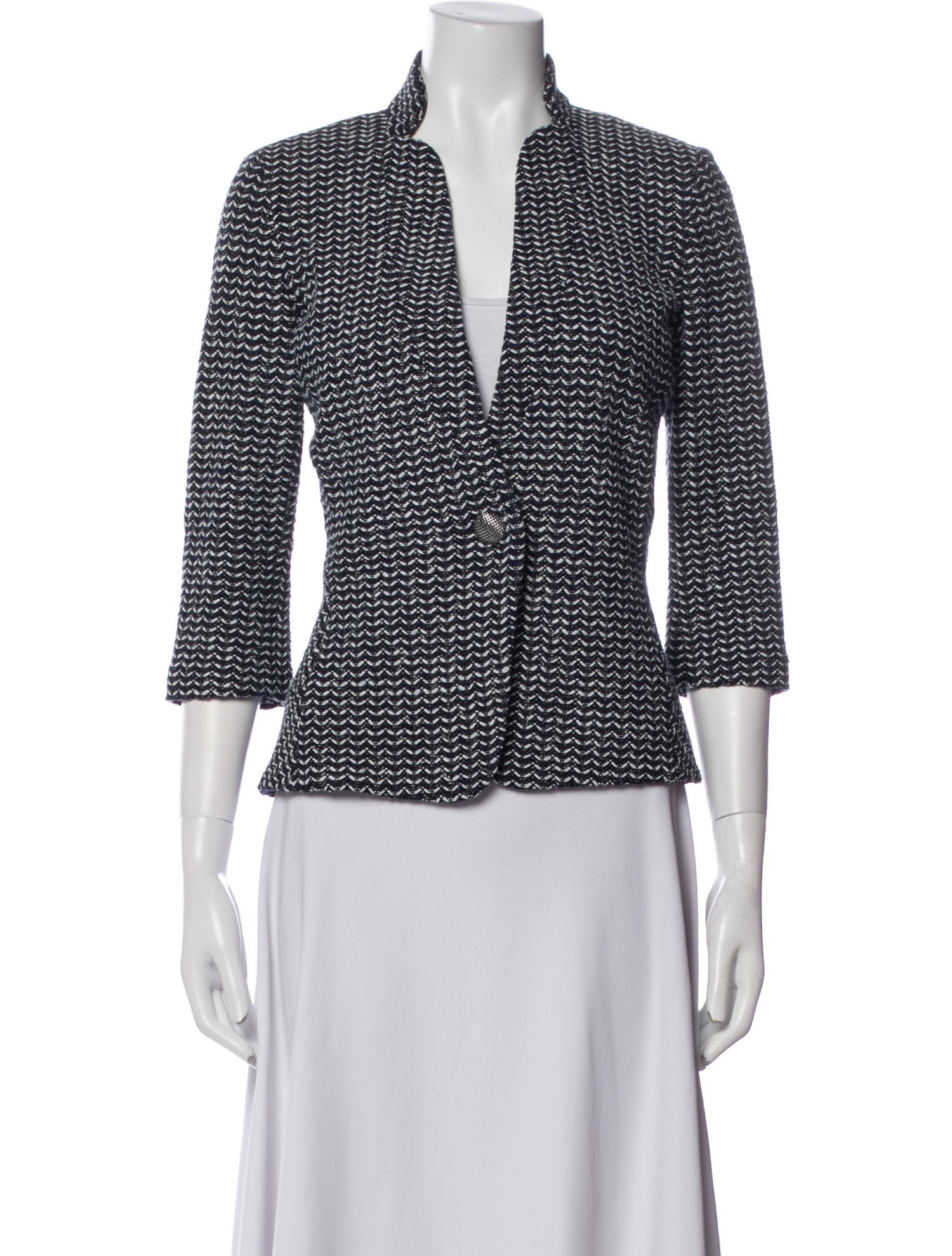St. John Wool Printed Evening Jacket