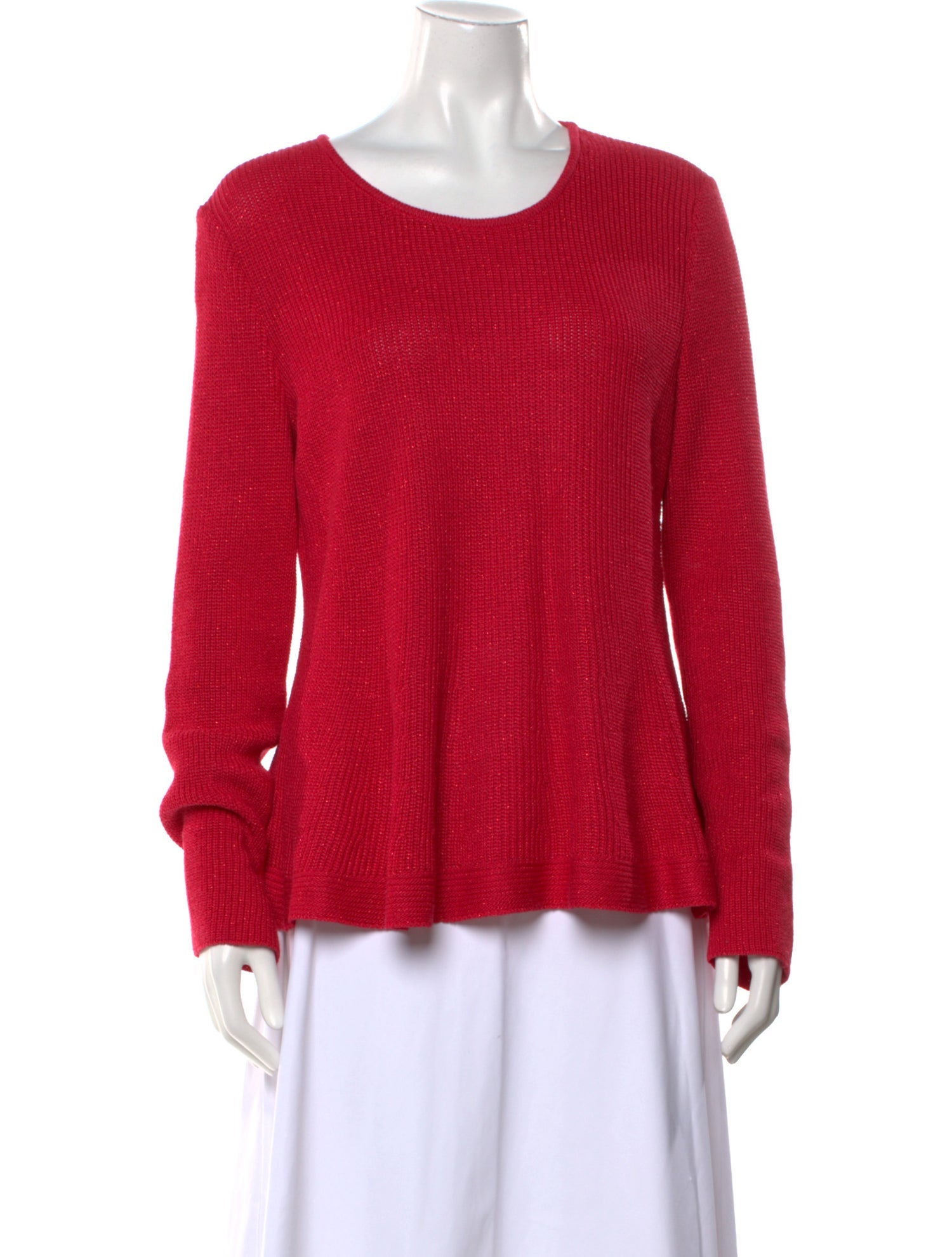 St. John Scoop Neck Long Sleeve Top