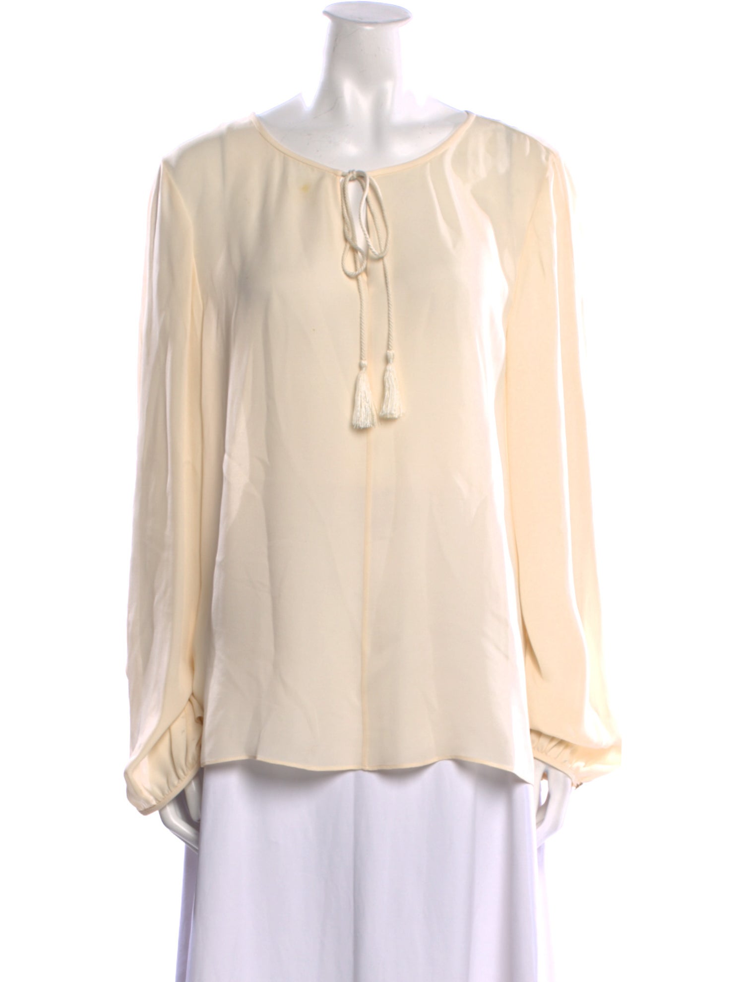 St. John Silk Scoop Neck Blouse