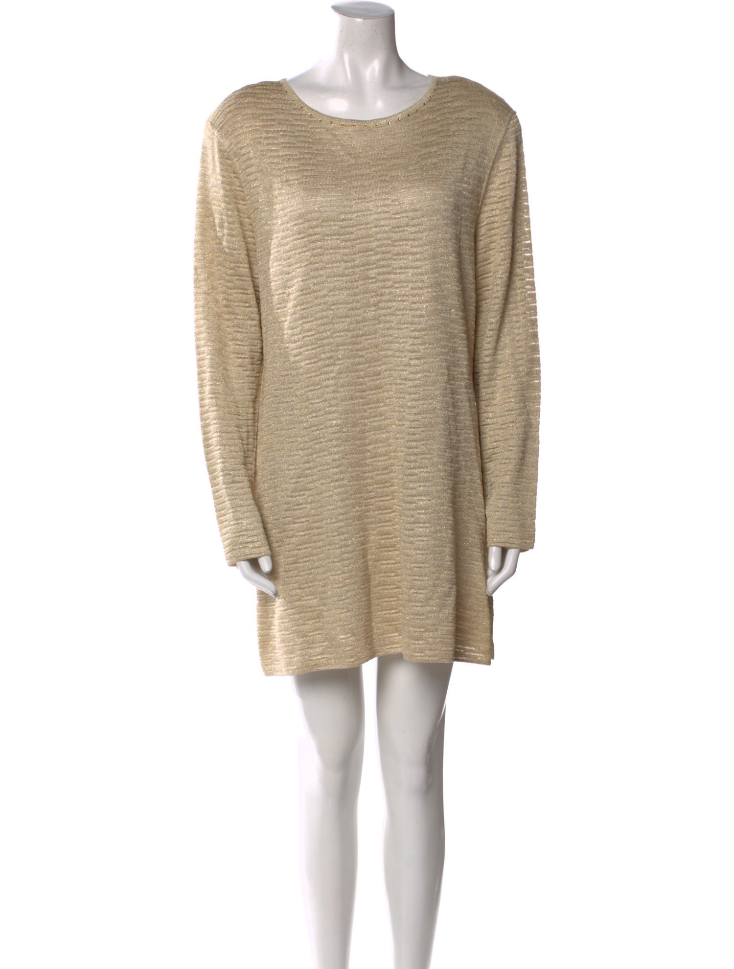 St. John Scoop Neck Mini Dress