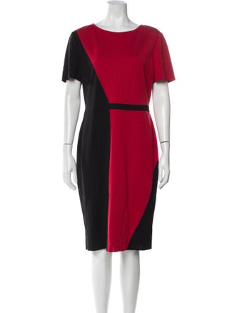 St. John Colorblock Pattern Dress Set