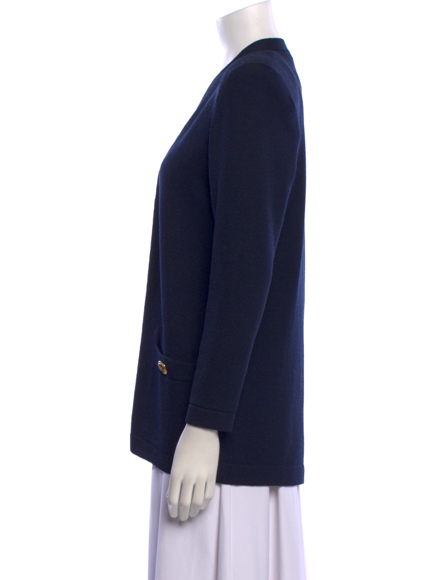 St. John Wool Open Front Sweater