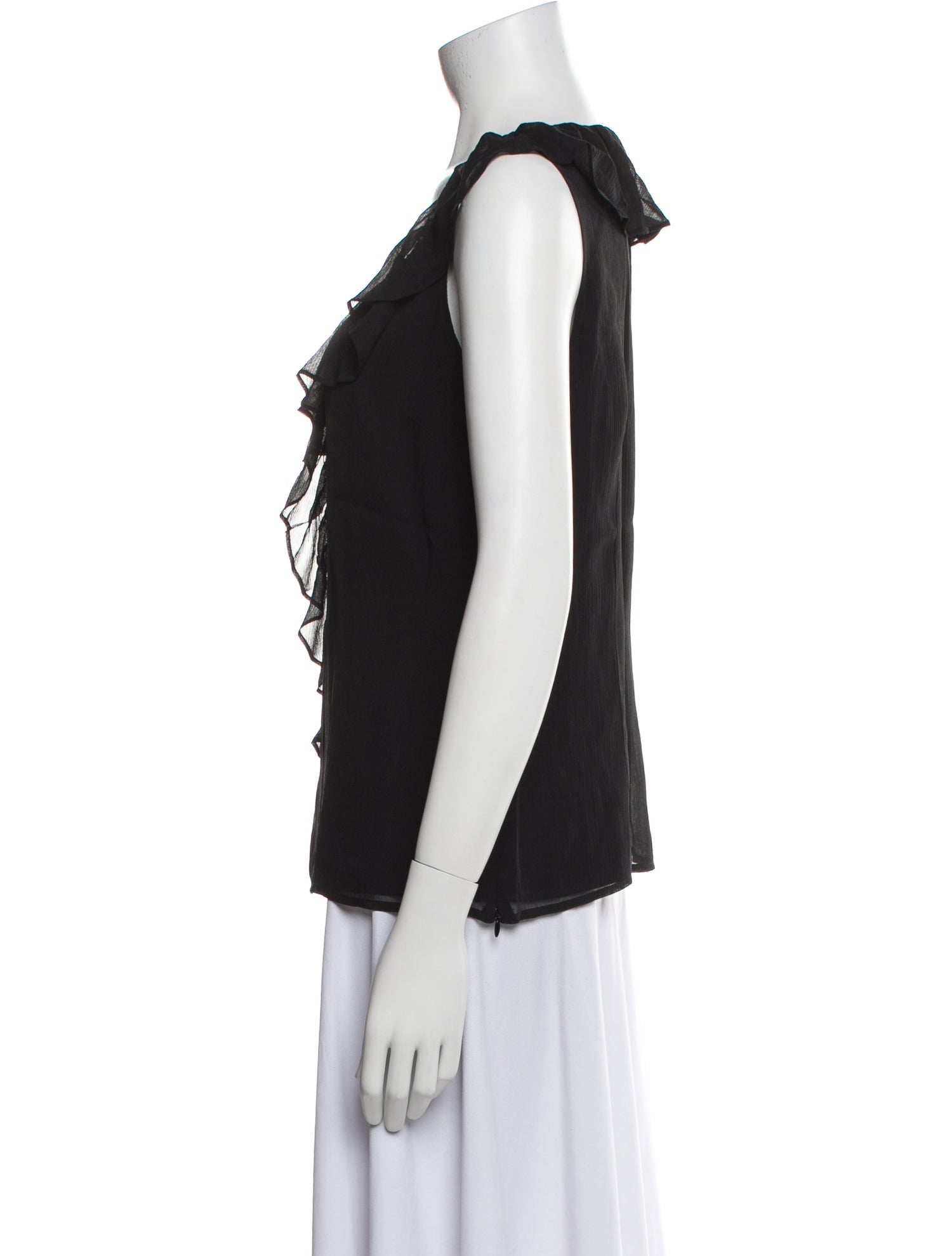 St. John Silk Scoop Neck Top
