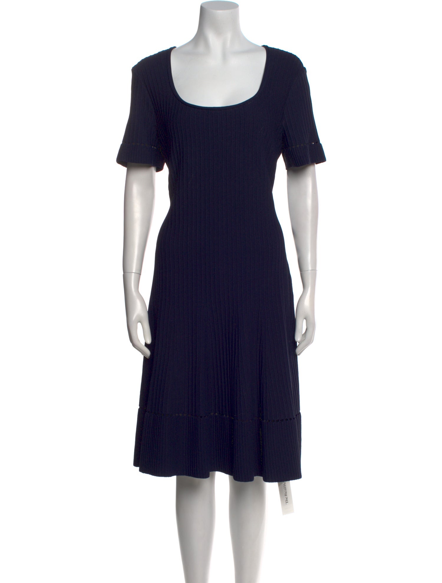 St. John Scoop Neck Midi Length Dress