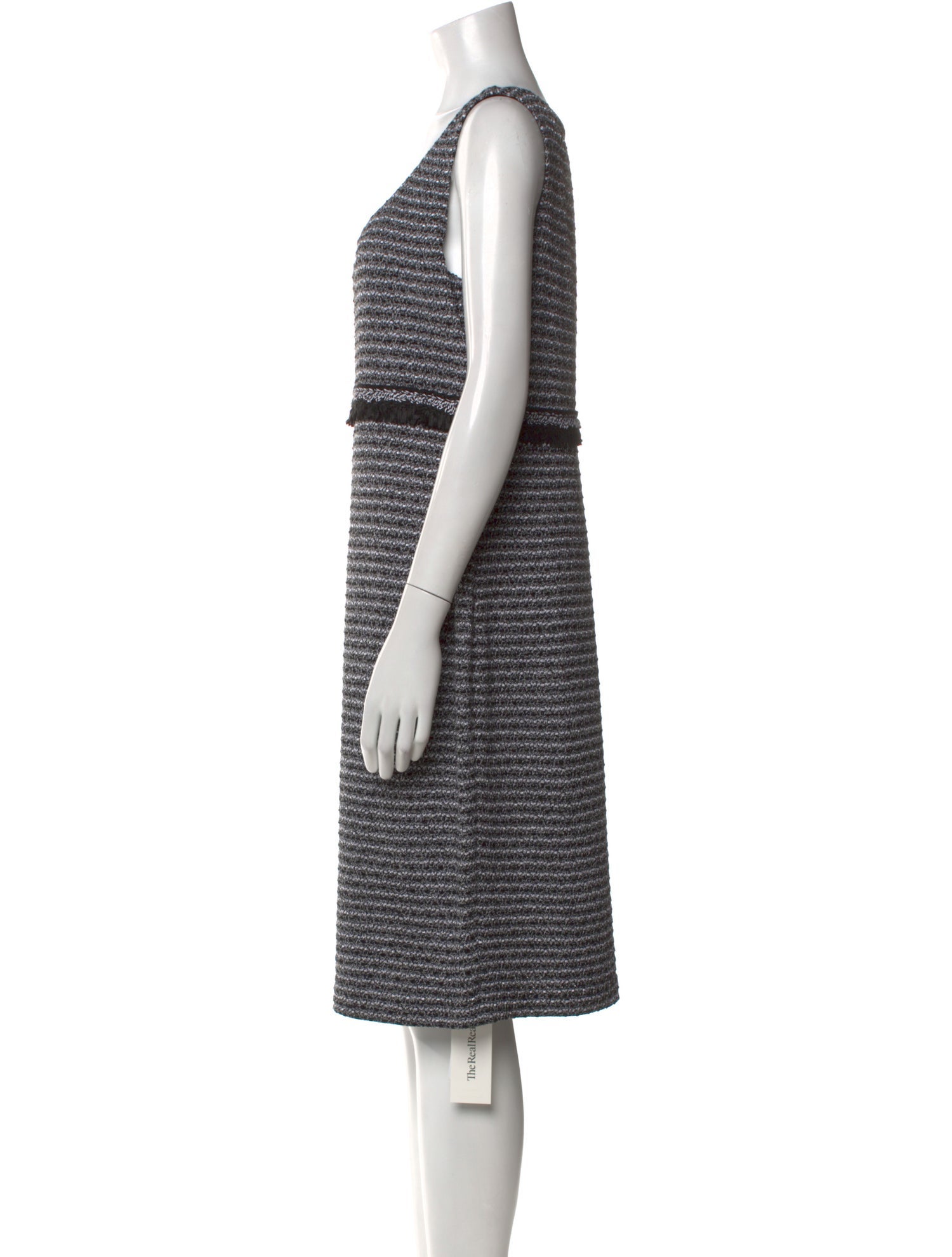 St. John Striped Knee-Length Dress